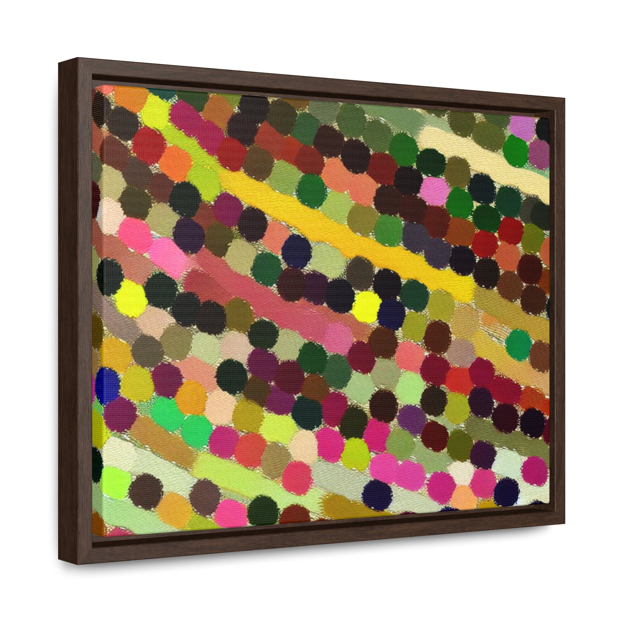 Ebullient Dot Symphony | Framed Canvas