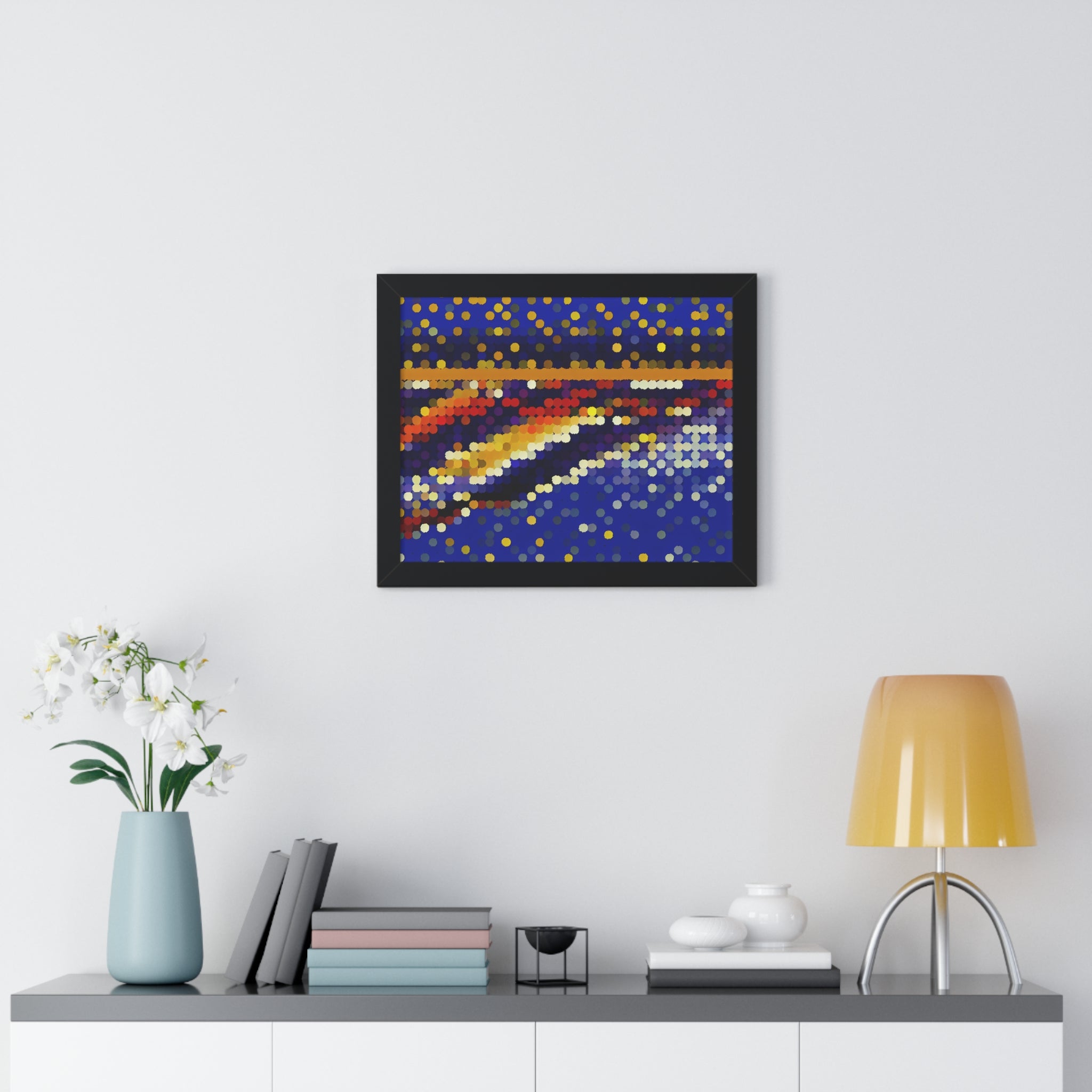 Ethereal Dots in Motion | Framed Print