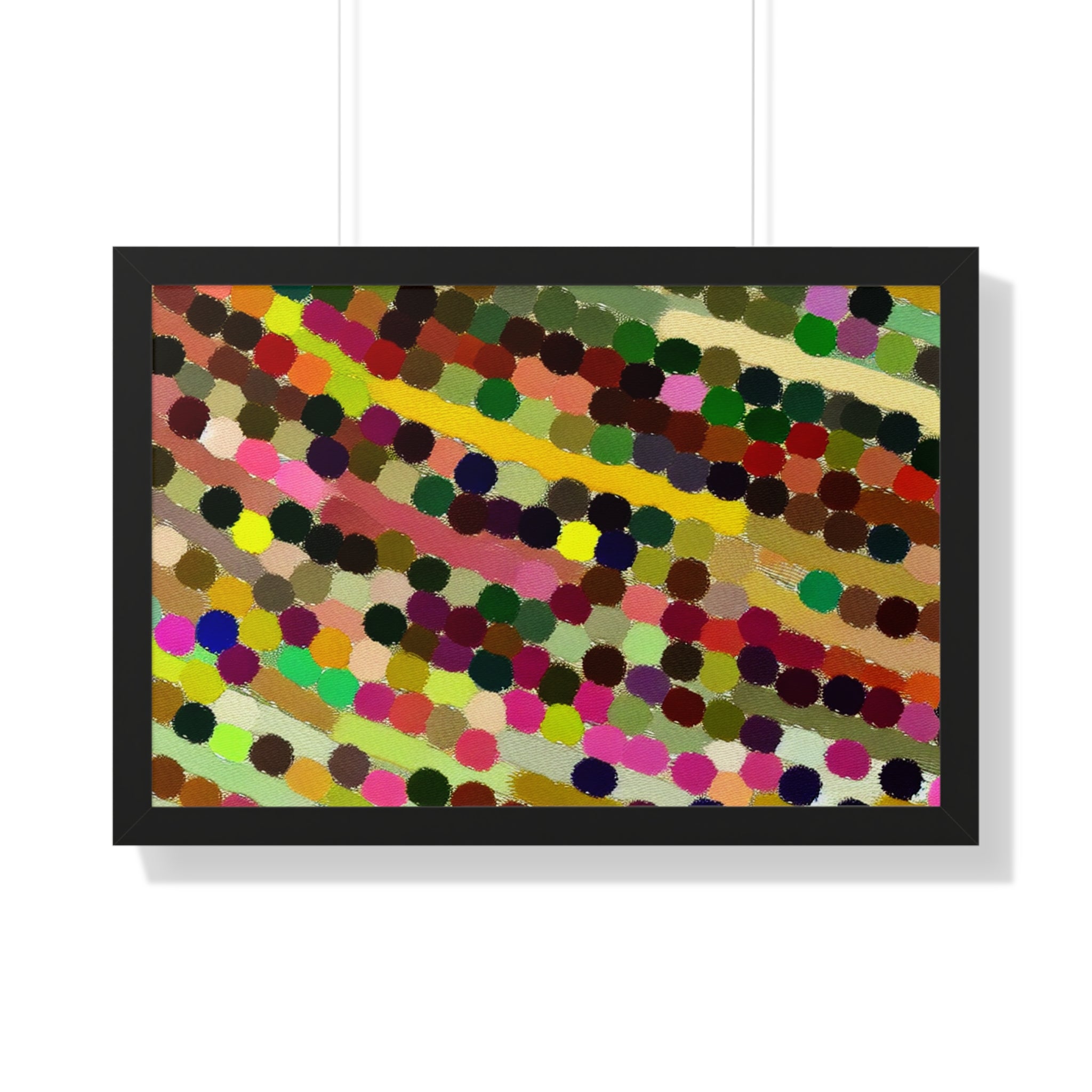 Ebullient Dot Symphony | Framed Print