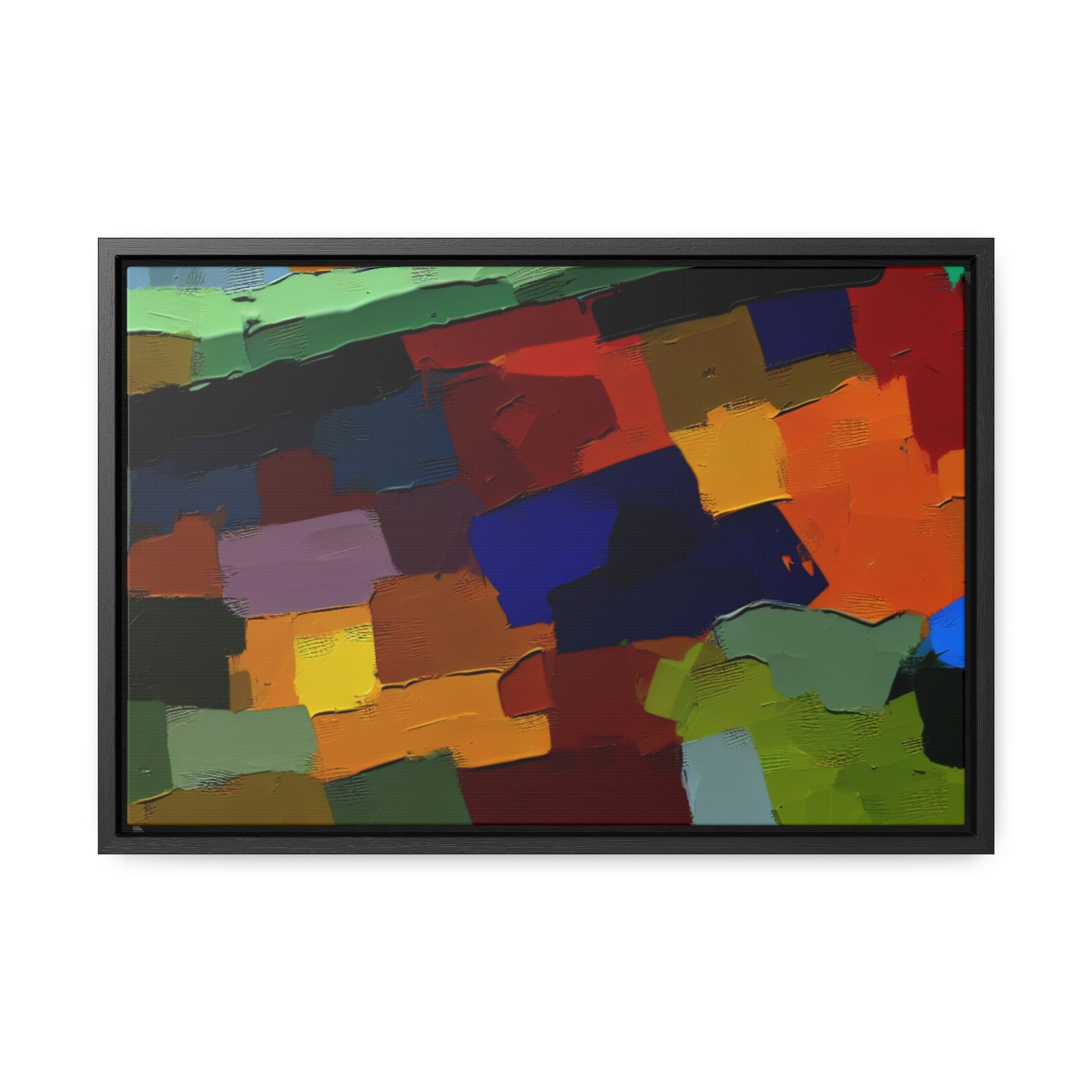 Chromatic Drift and Depth | Framed Canvas