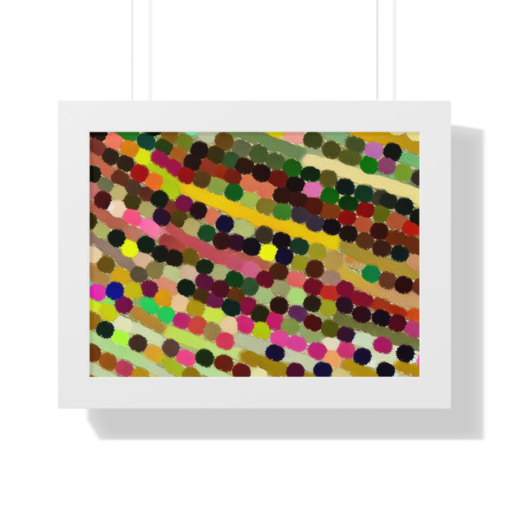 Ebullient Dot Symphony | Framed Print