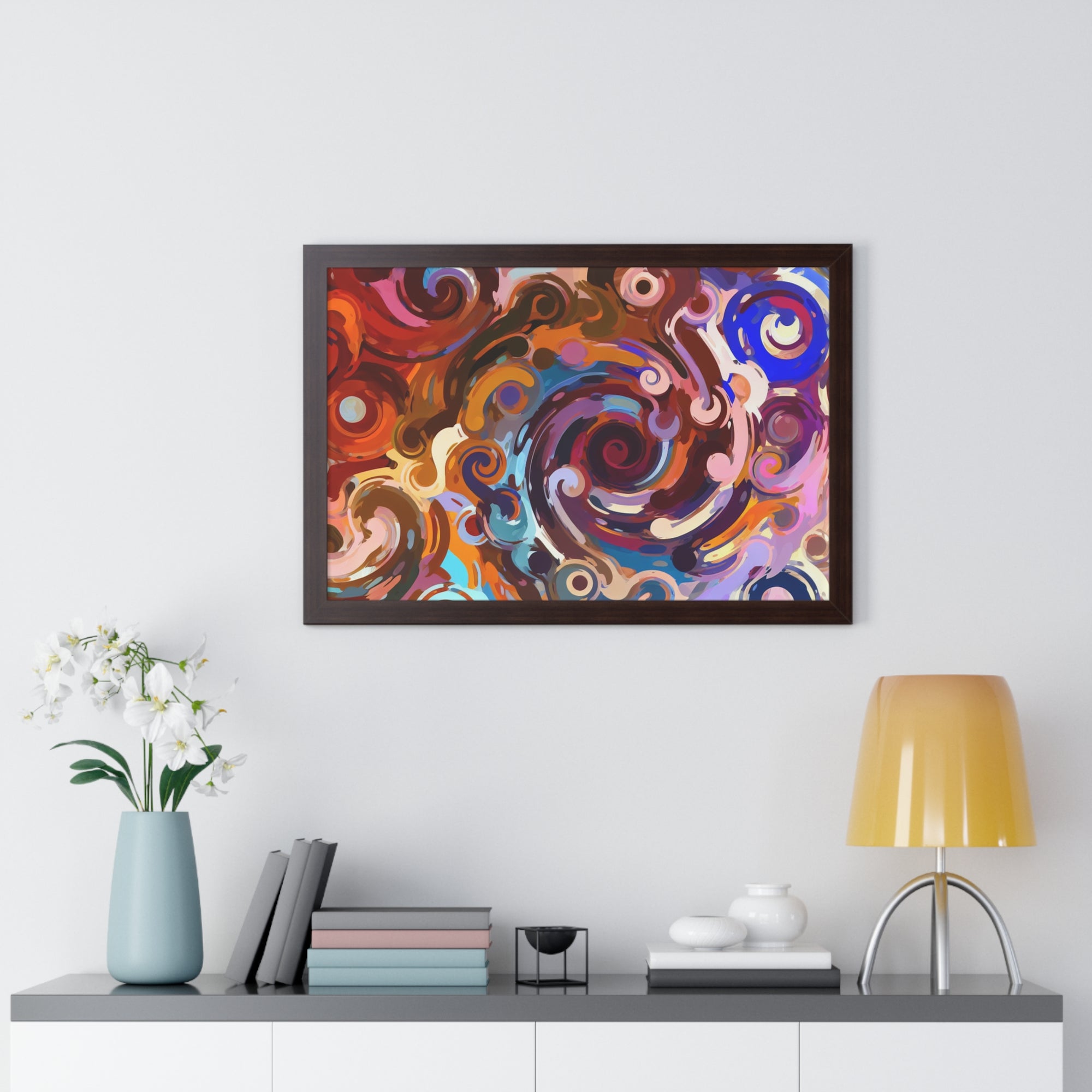 Elysian Whirls and Splashes | Framed Print