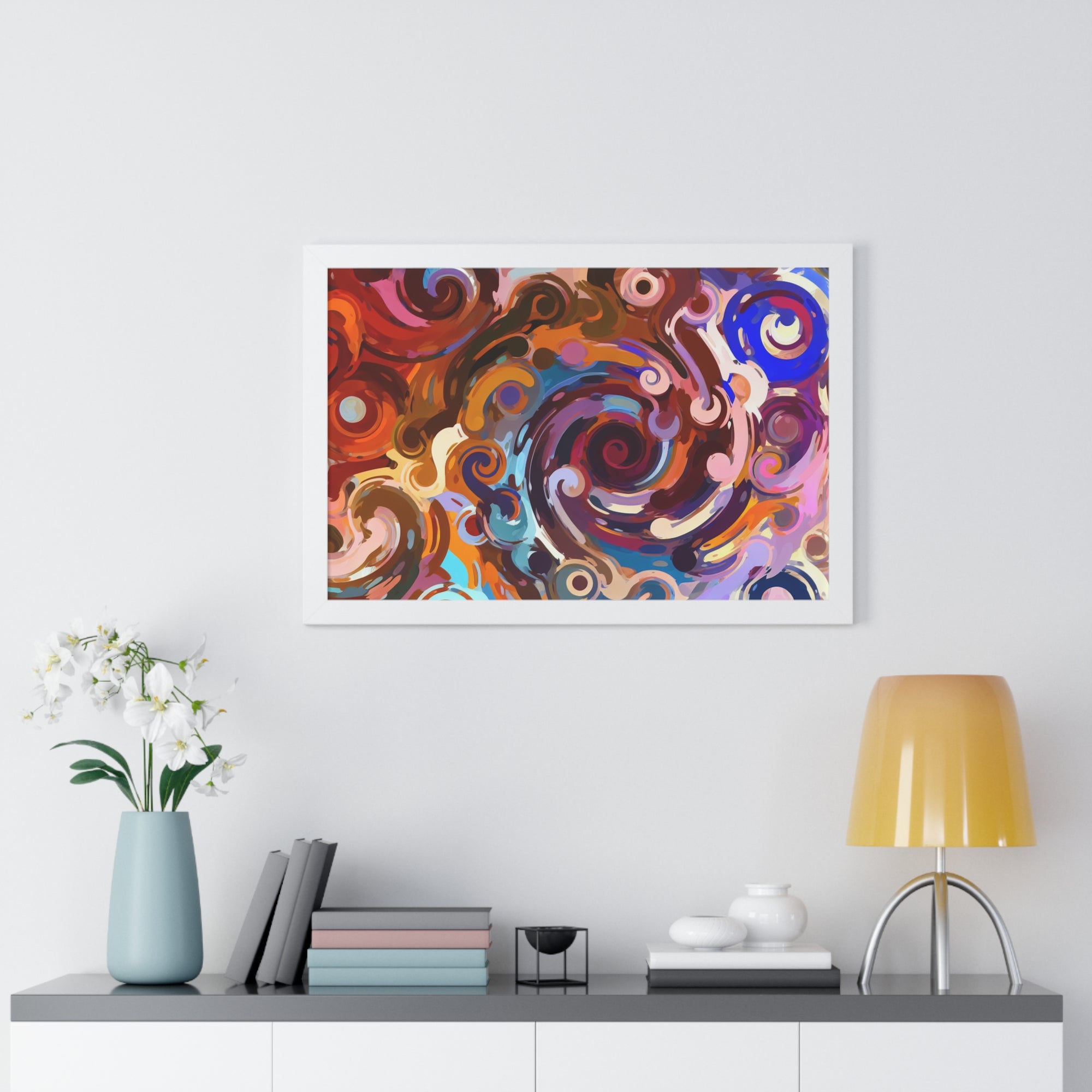 Elysian Whirls and Splashes | Framed Print