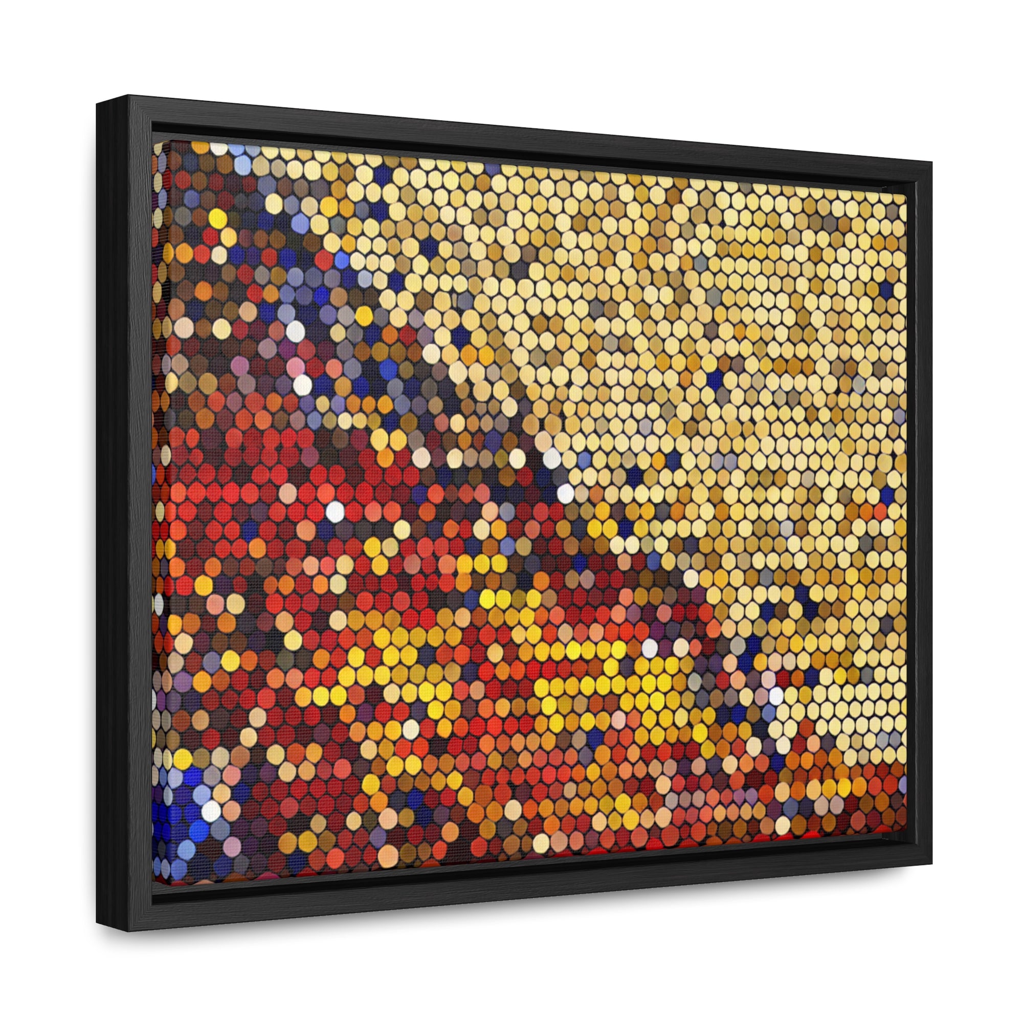 Hexagonal Warmth and Motion | Framed Canvas