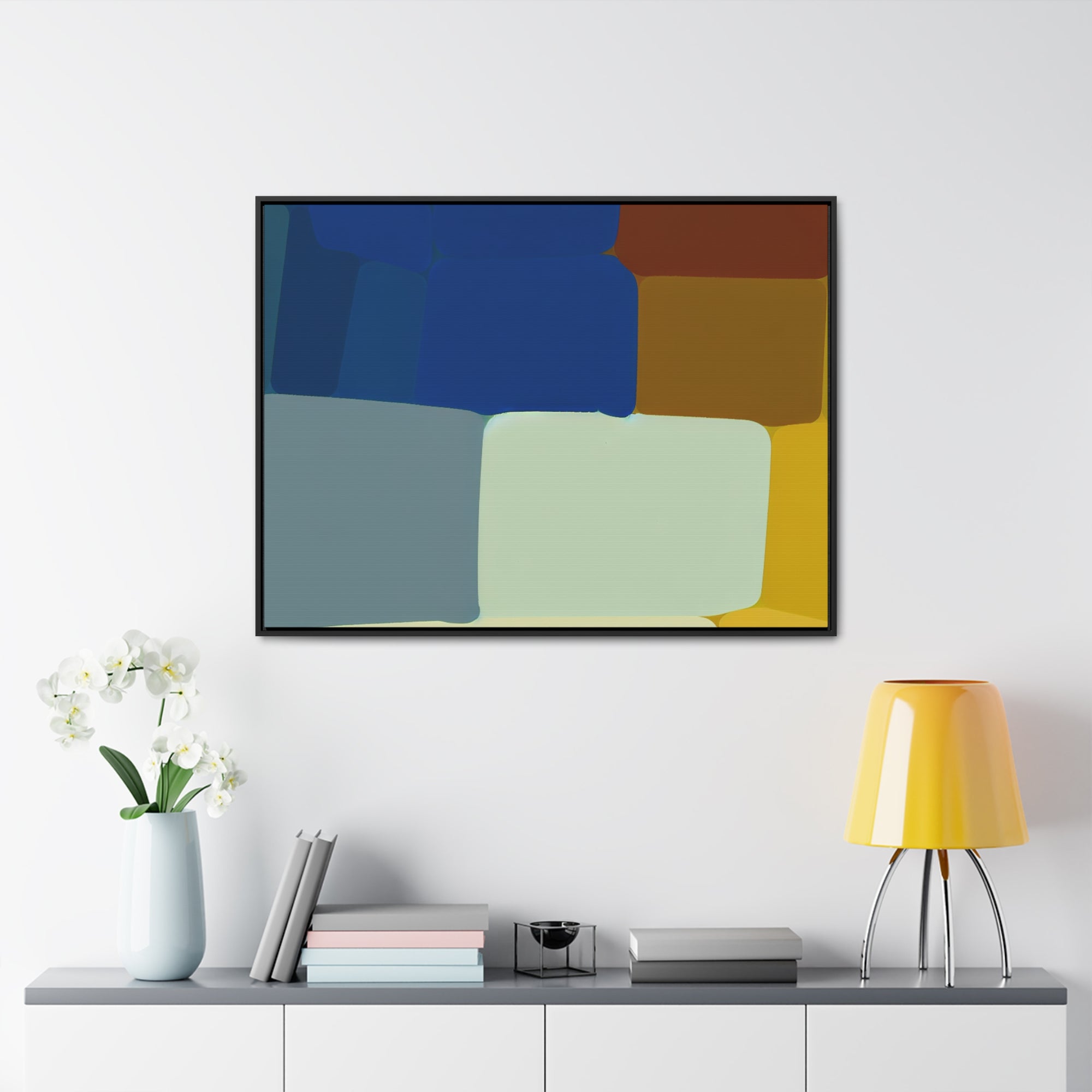 Fluid Harmony and Depth | Framed Canvas