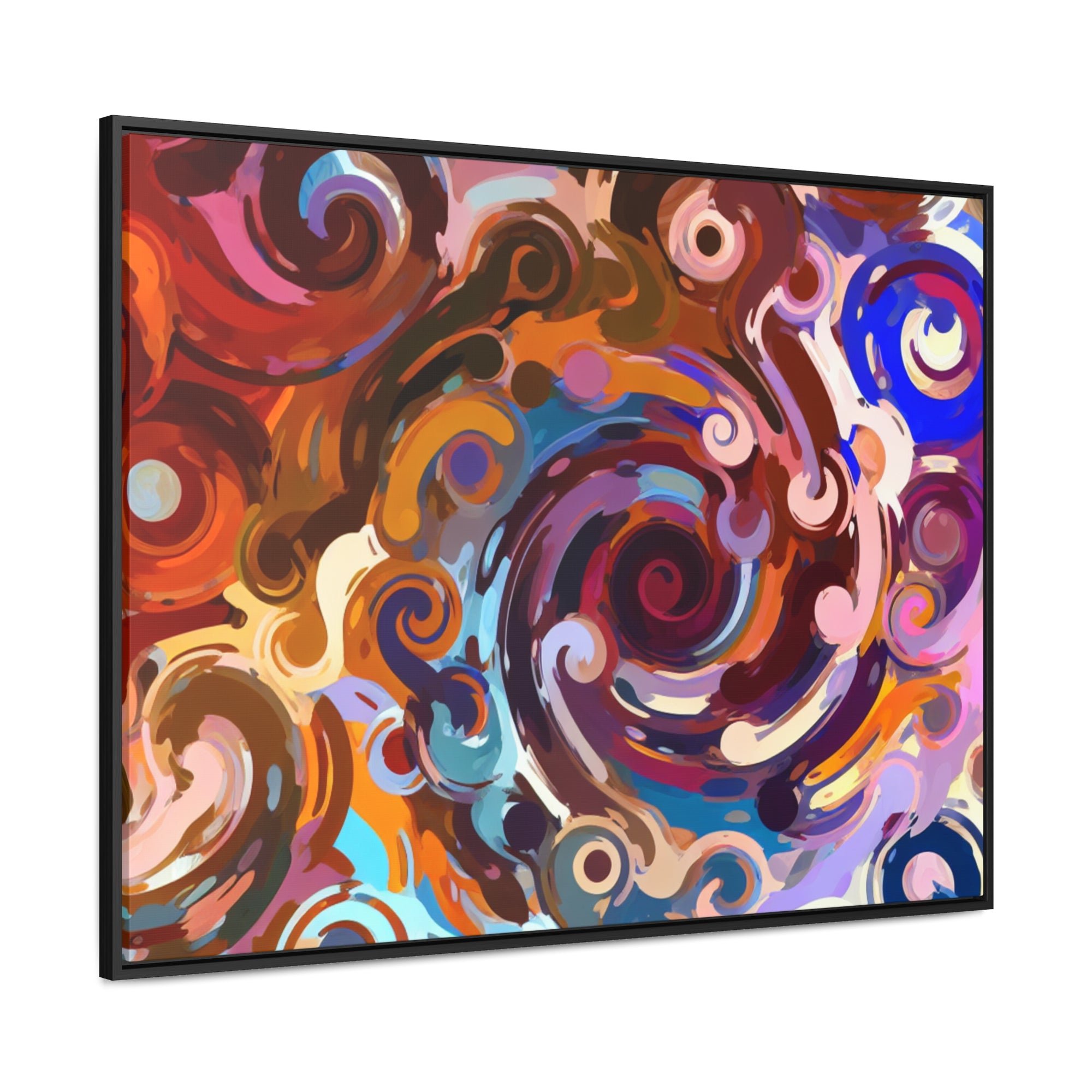 Elysian Whirls and Splashes | Framed Canvas