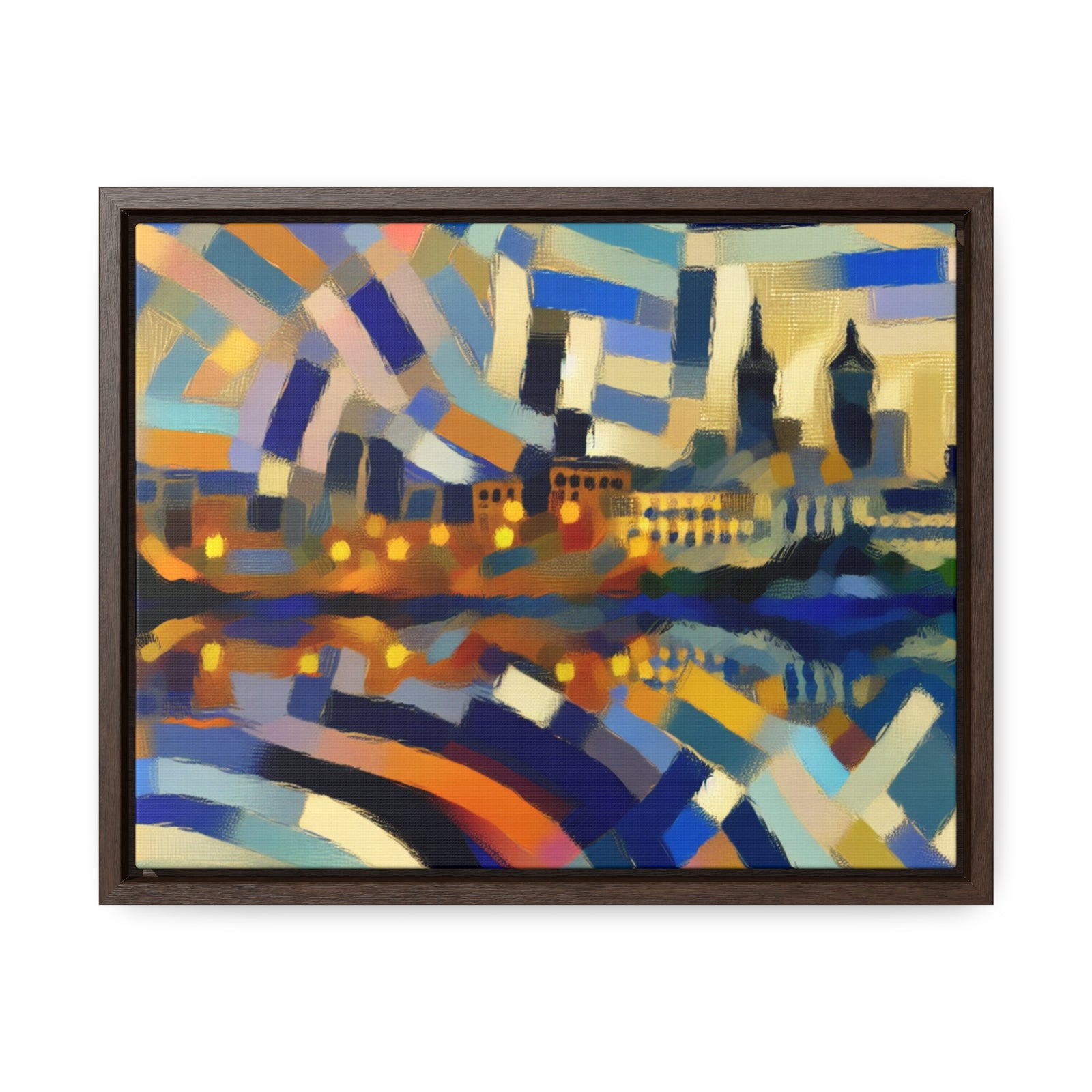 Urban Mirage and Flow | Framed Canvas