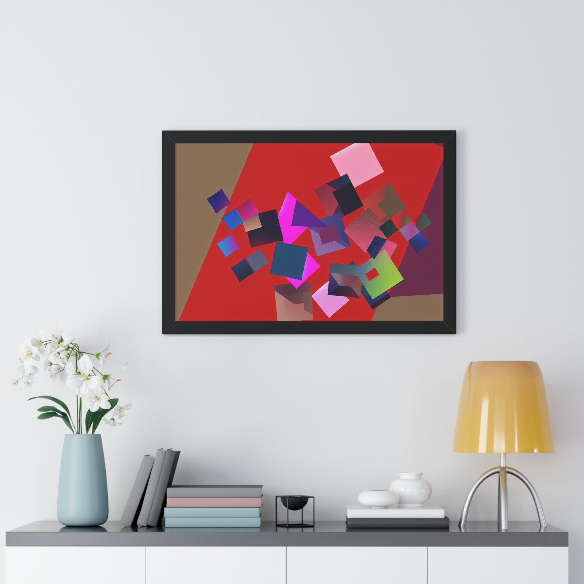 Vibrant Square Serenade | Framed Print