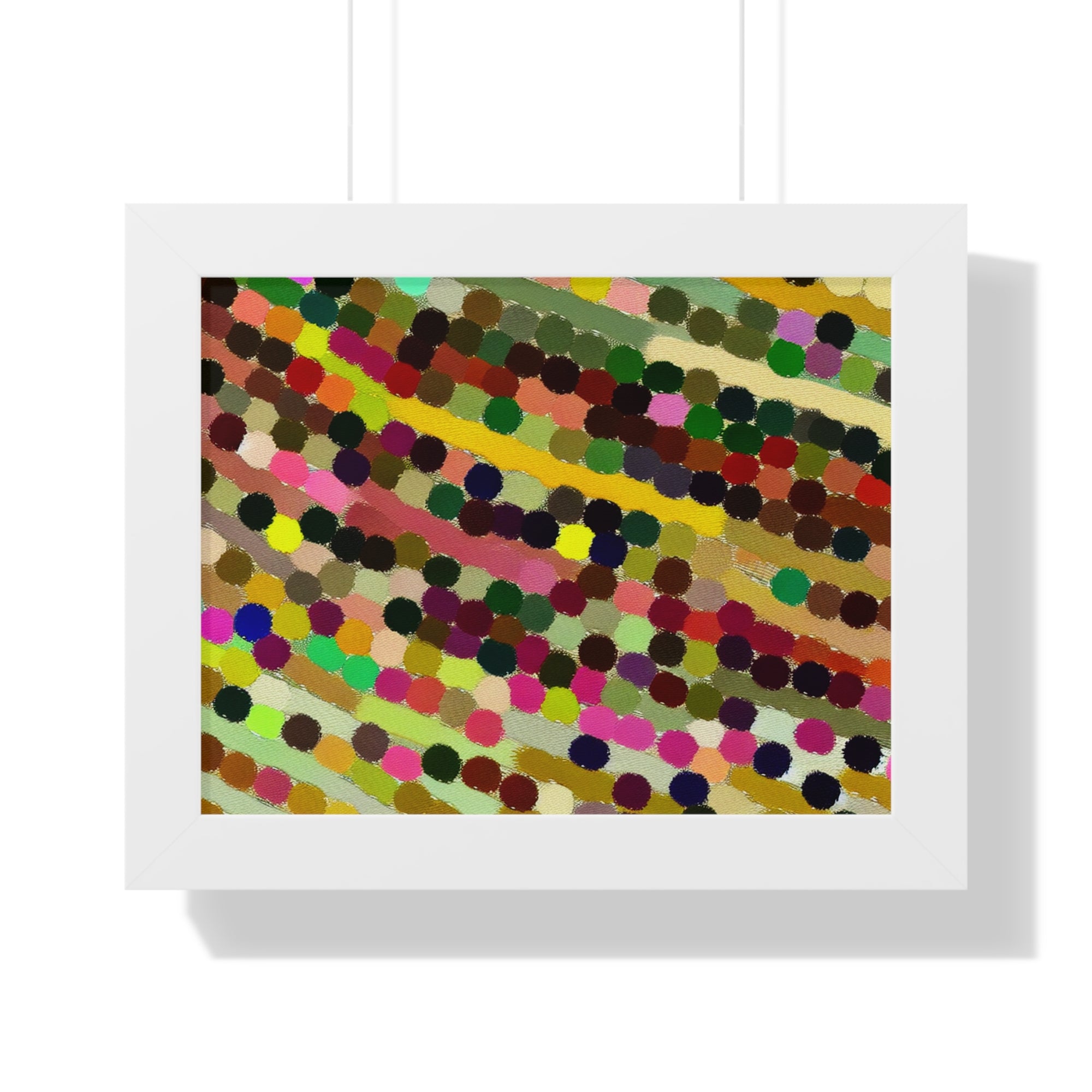 Ebullient Dot Symphony | Framed Print