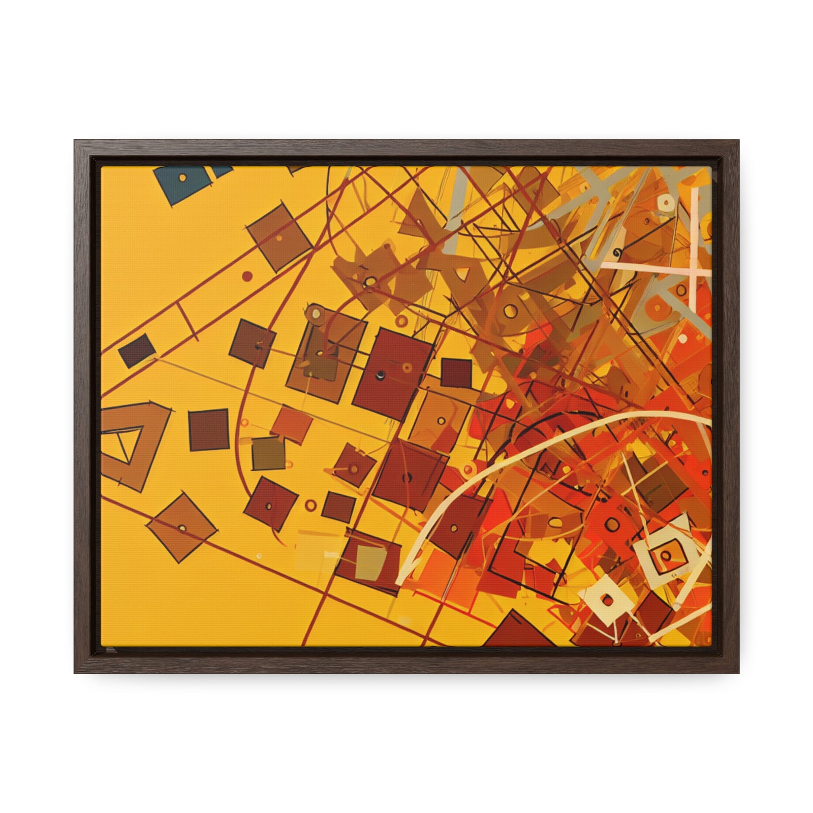 Vibrant Geometry Dance | Framed Canvas