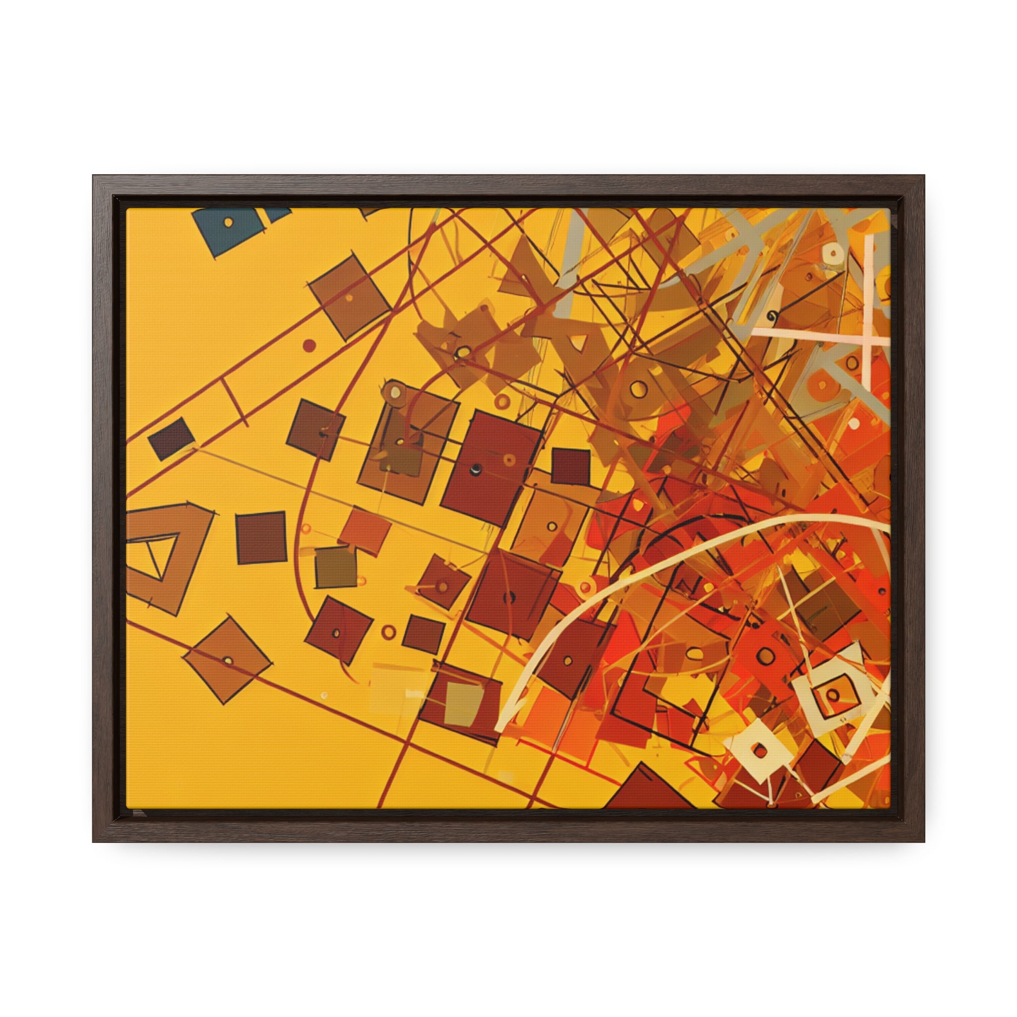 Vibrant Geometry Dance | Framed Canvas