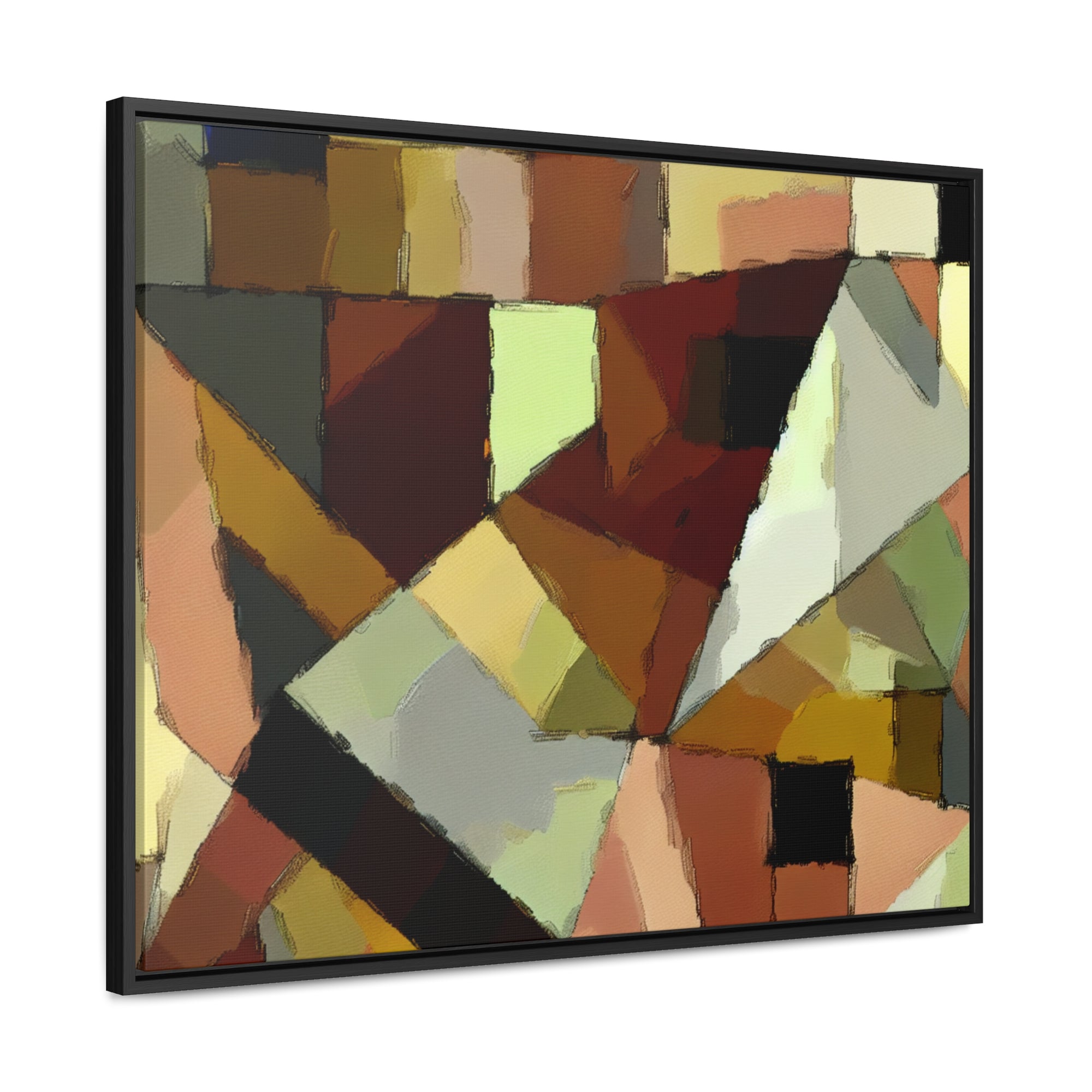 Fractured Earth and Rhythm | Framed Canvas