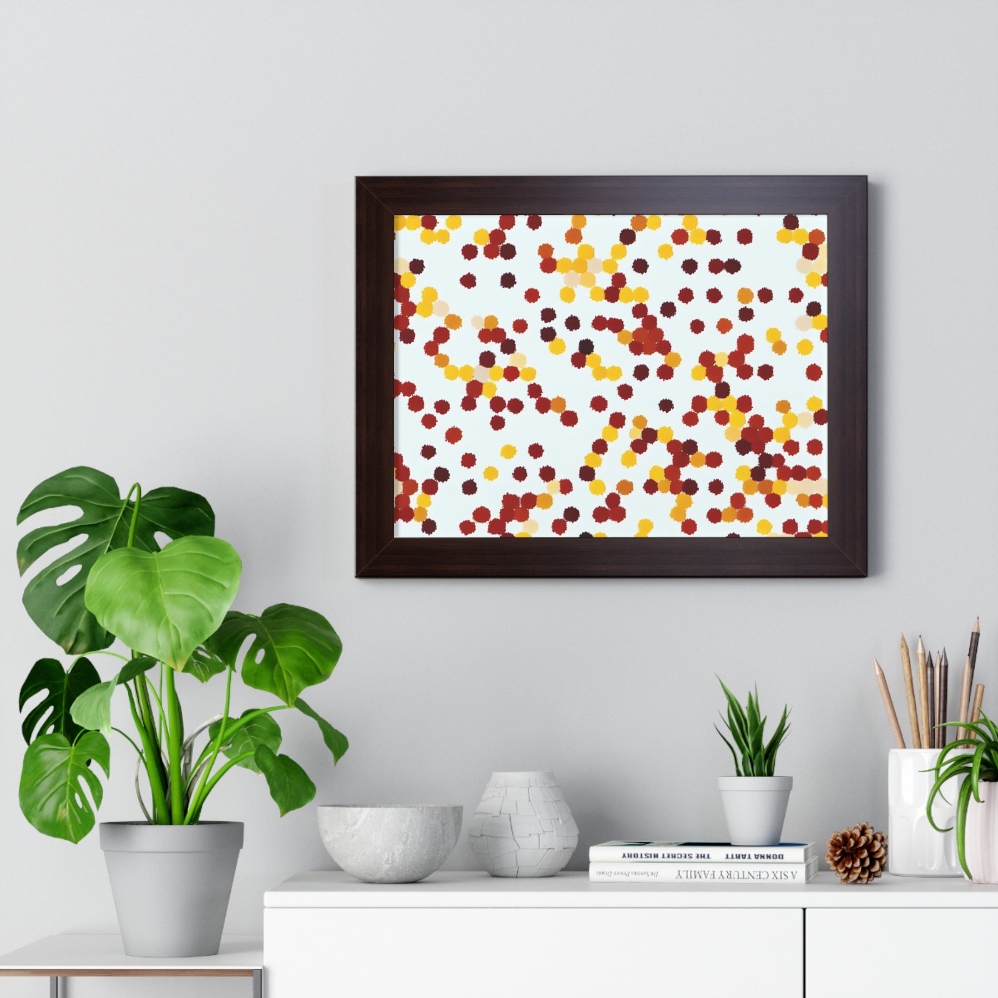 Ebullient Dots of Harmony | Framed Print