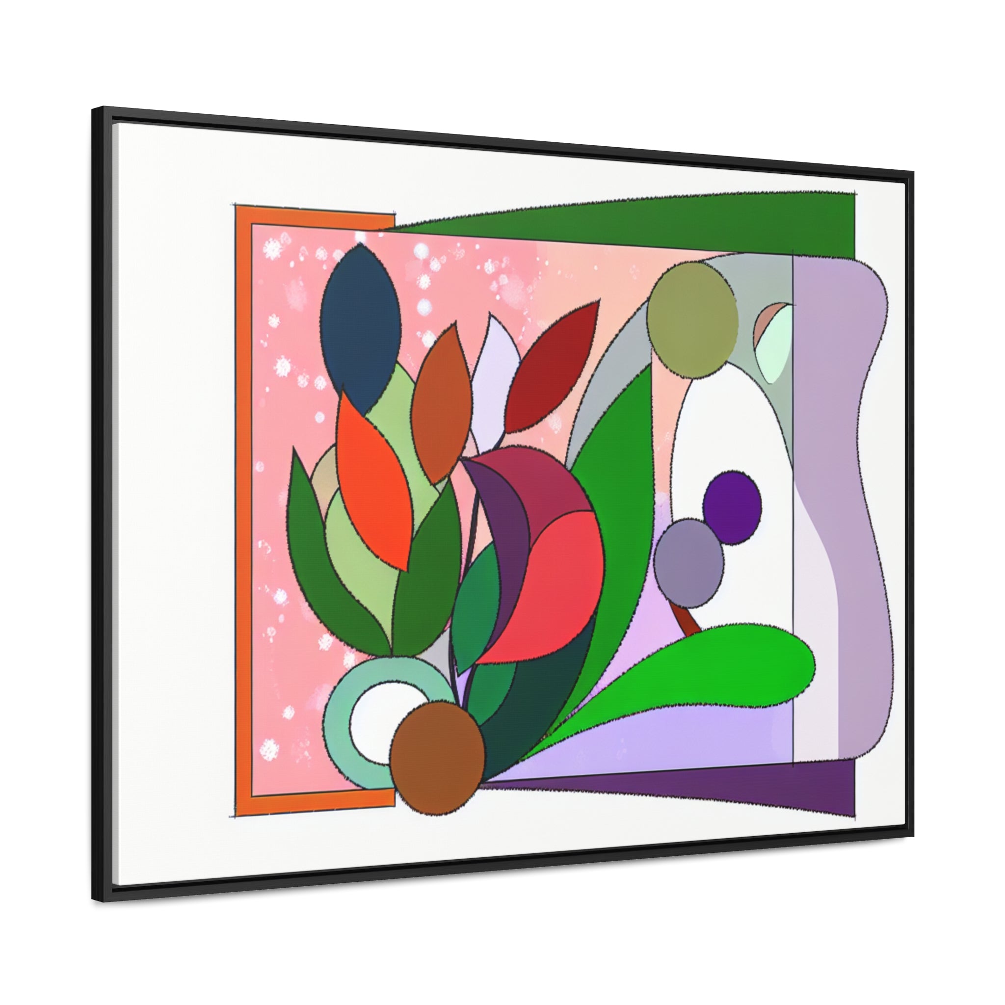 Verdant Whispers and Blooms | Framed Canvas