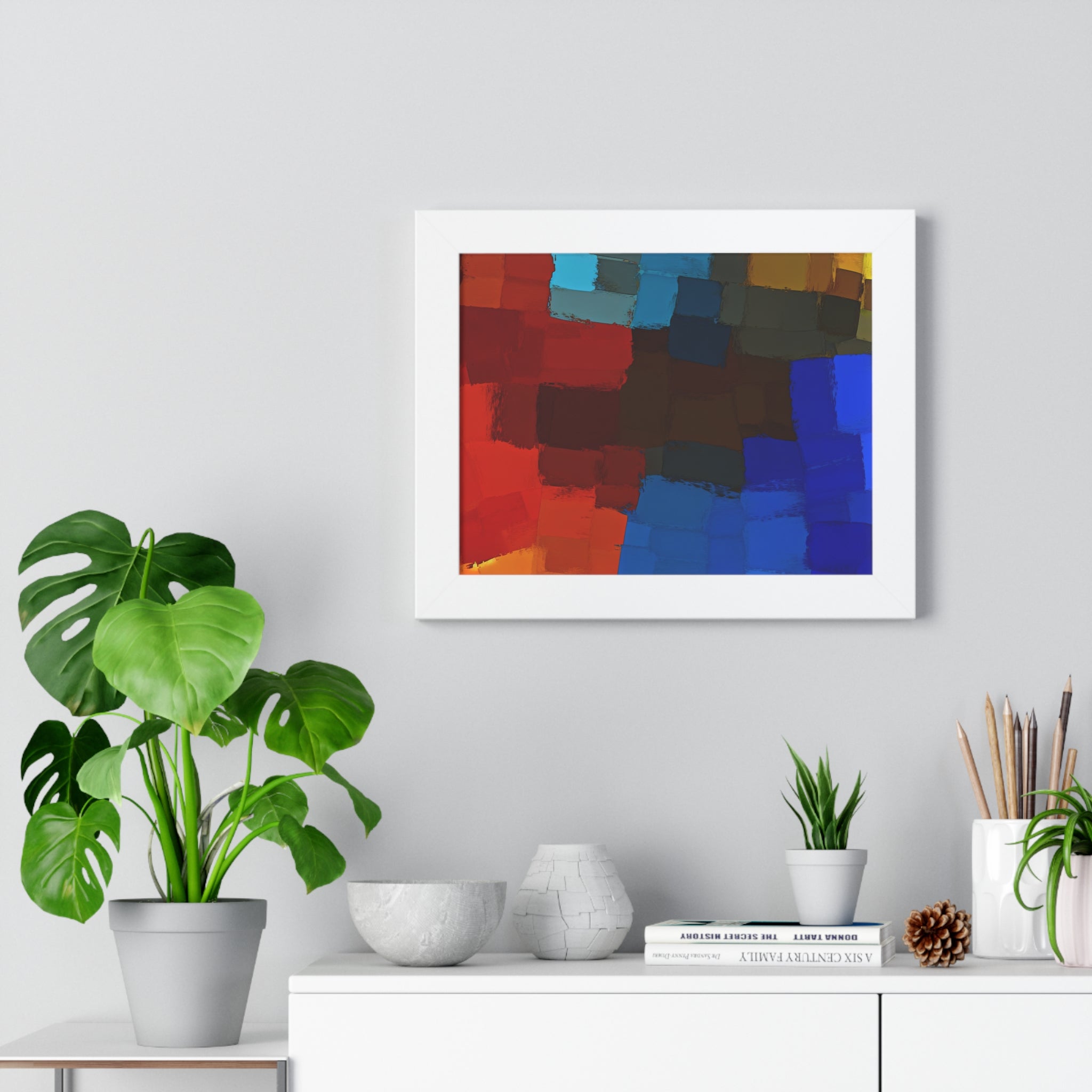 Chromatic Interplay and Duet | Framed Print