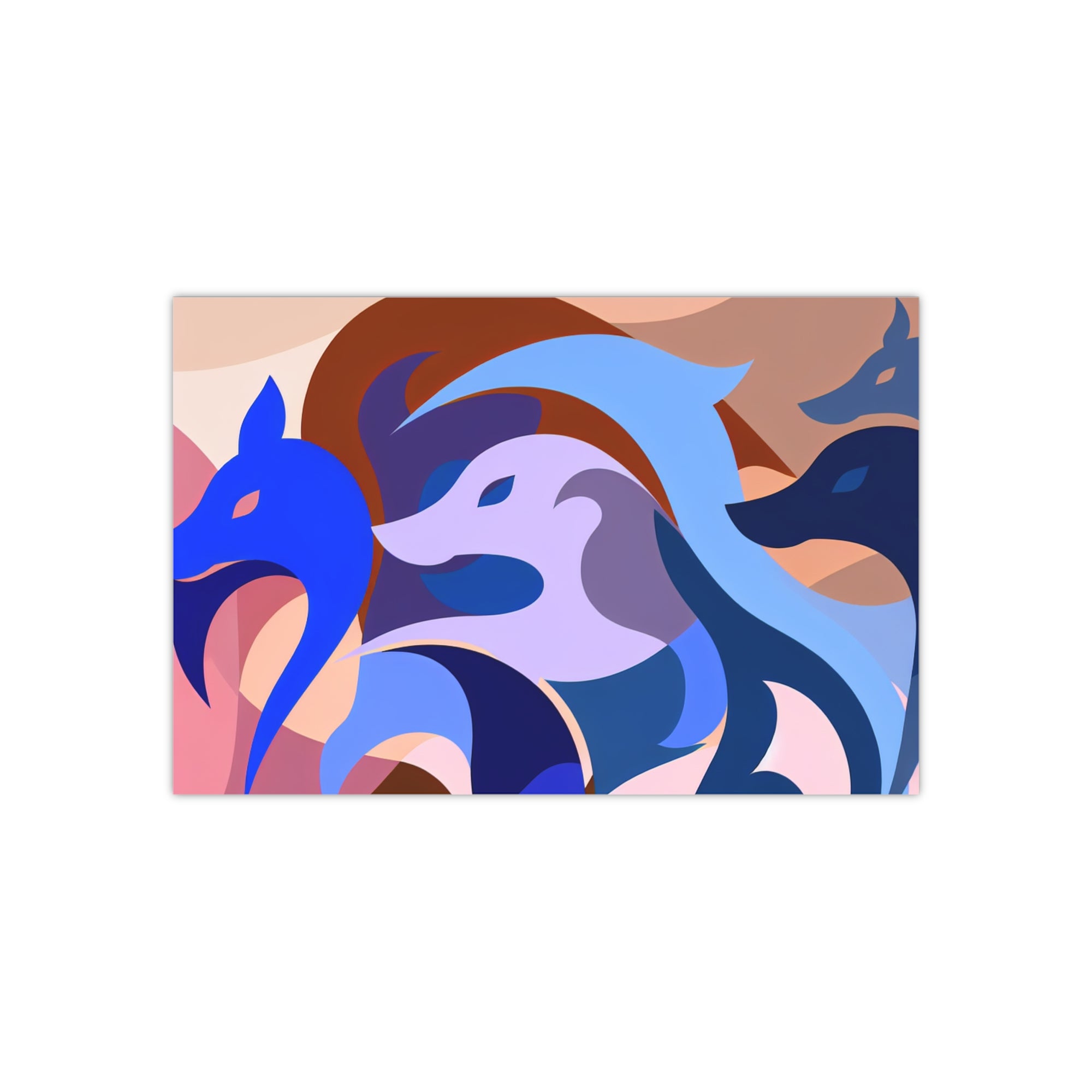 Foxes in Fluidity | Satin Print