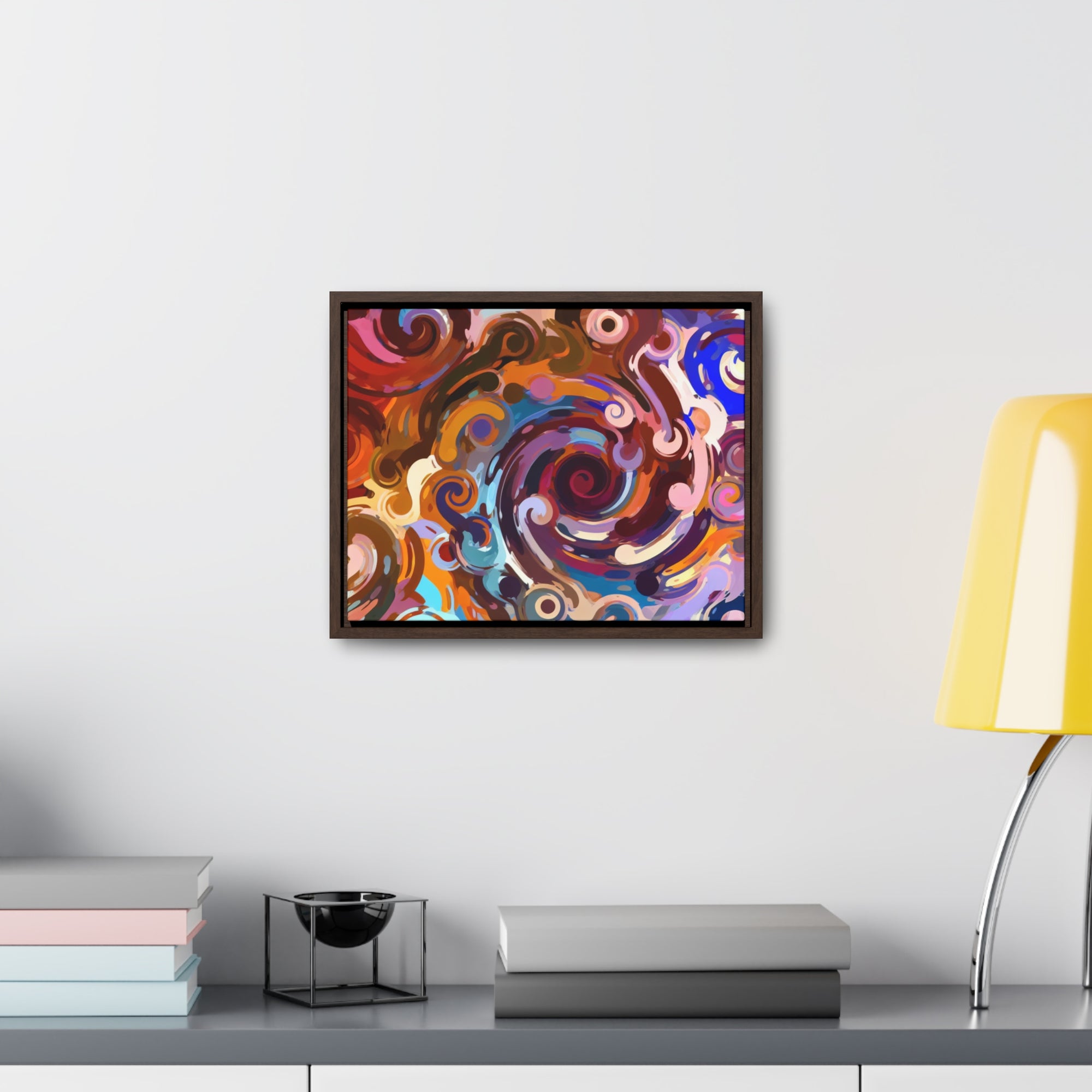 Elysian Whirls and Splashes | Framed Canvas