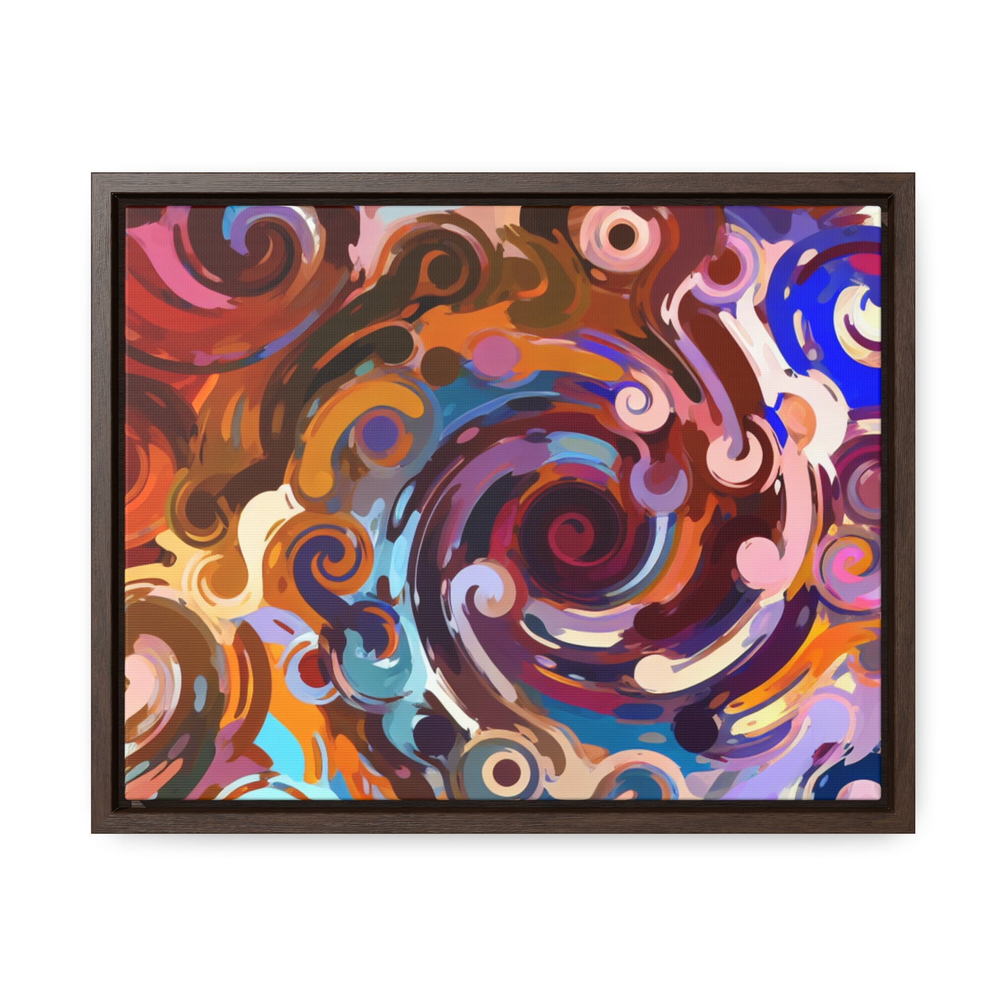 Elysian Whirls and Splashes | Framed Canvas