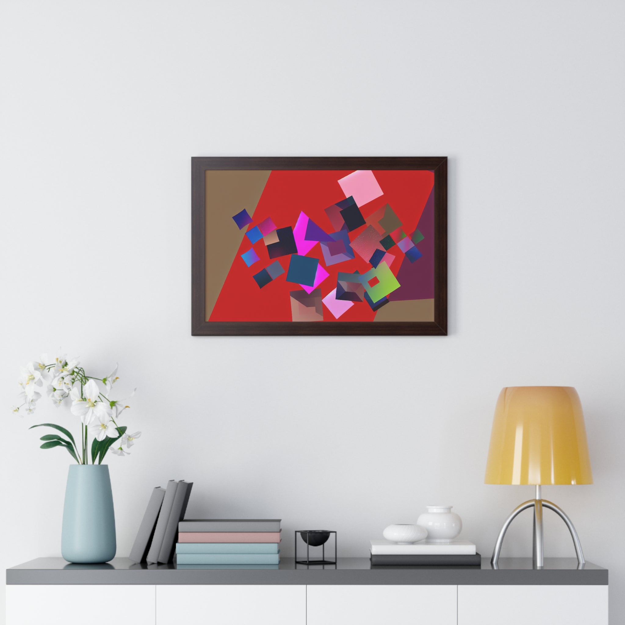 Vibrant Square Serenade | Framed Print