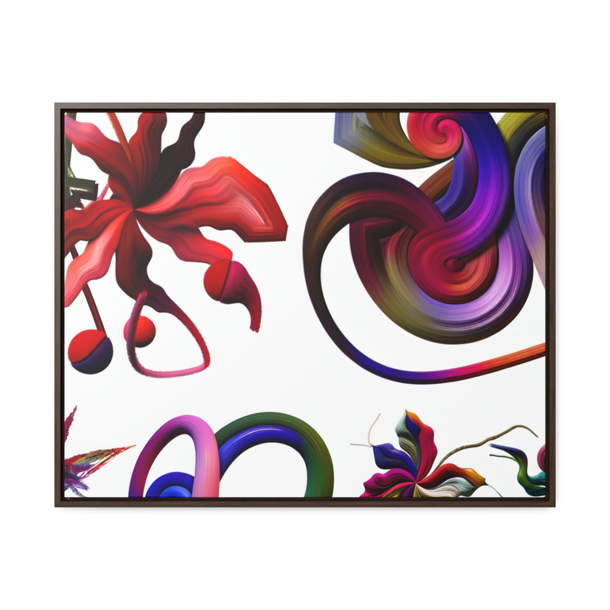 Botanical Whirl and Bloom | Framed Canvas