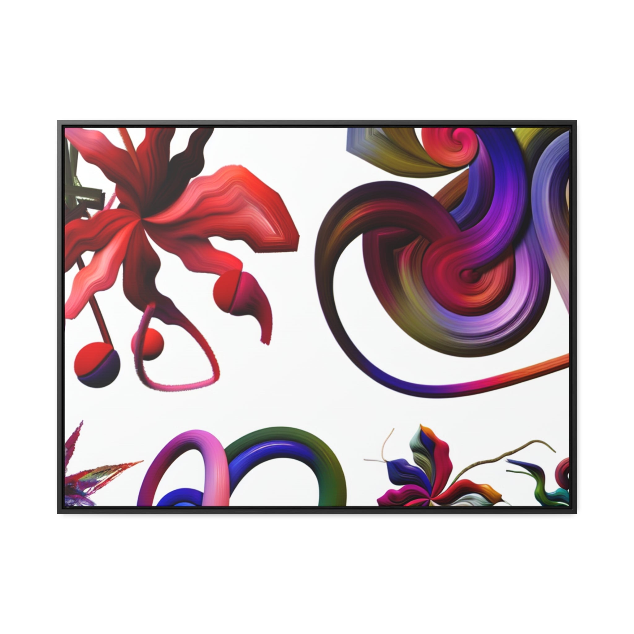 Botanical Whirl and Bloom | Framed Canvas