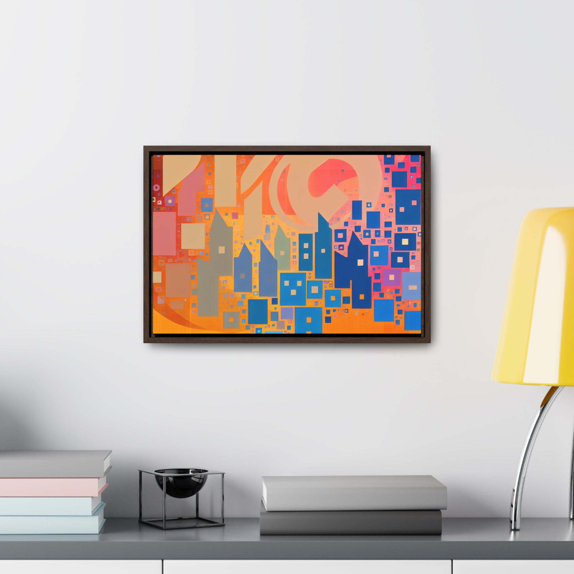 Metropolis in Motion | Framed Canvas