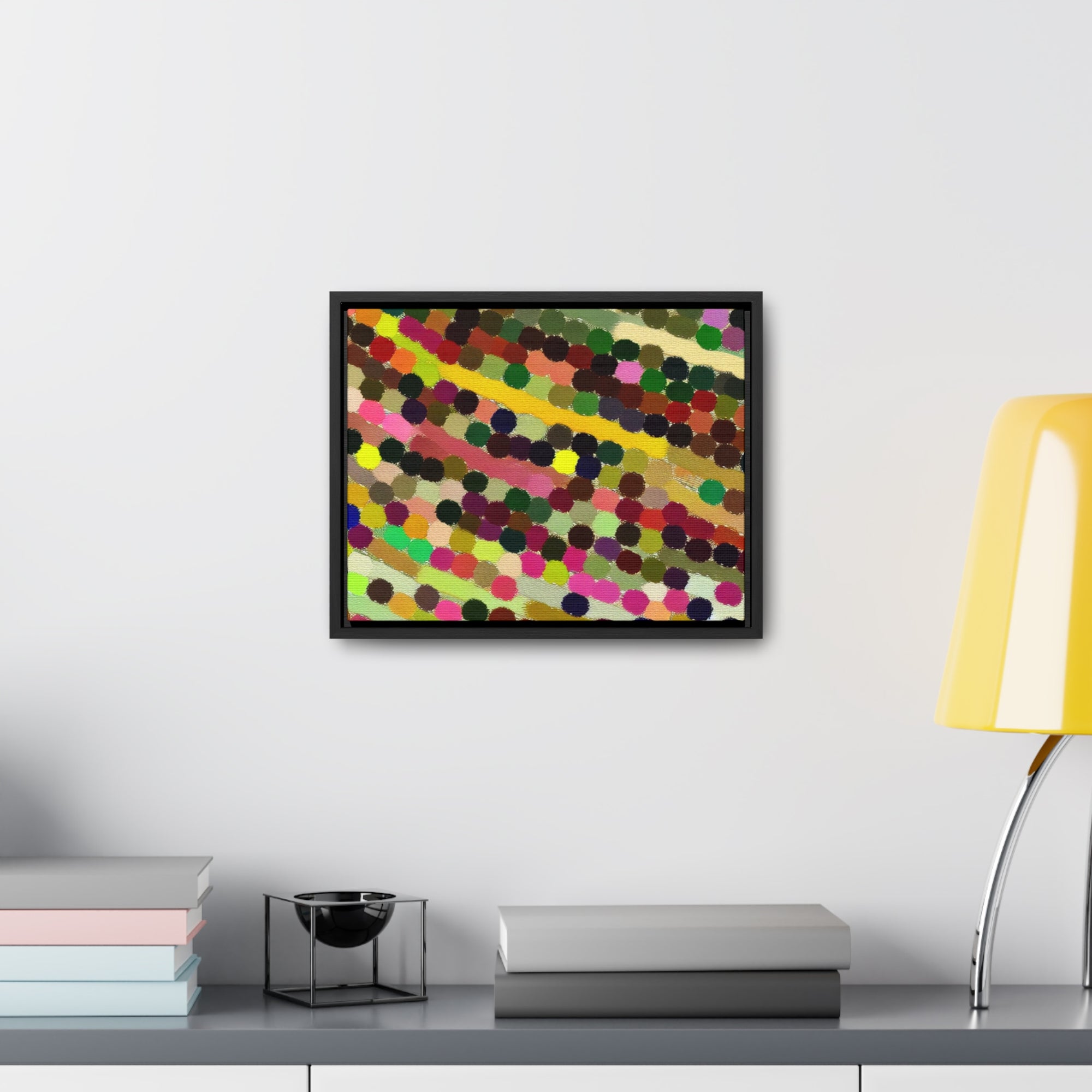 Ebullient Dot Symphony | Framed Canvas