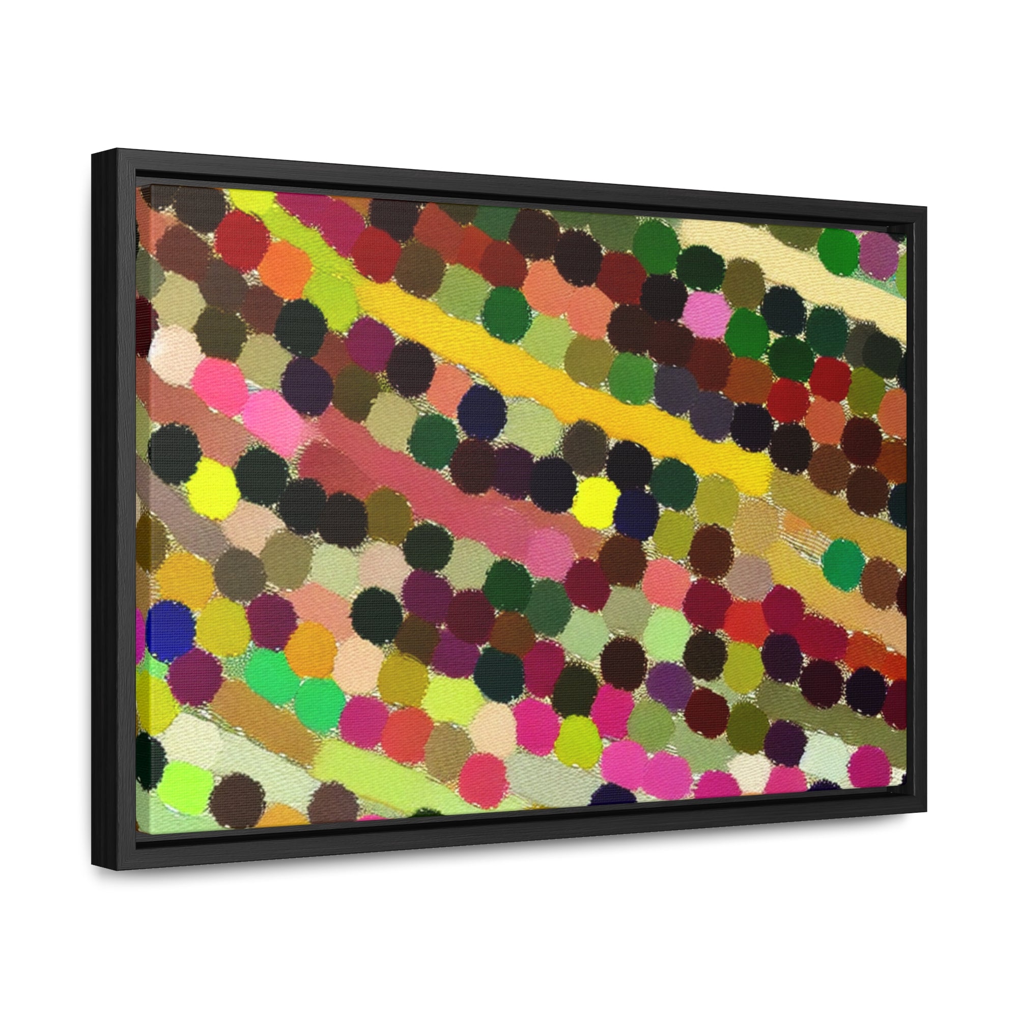 Ebullient Dot Symphony | Framed Canvas