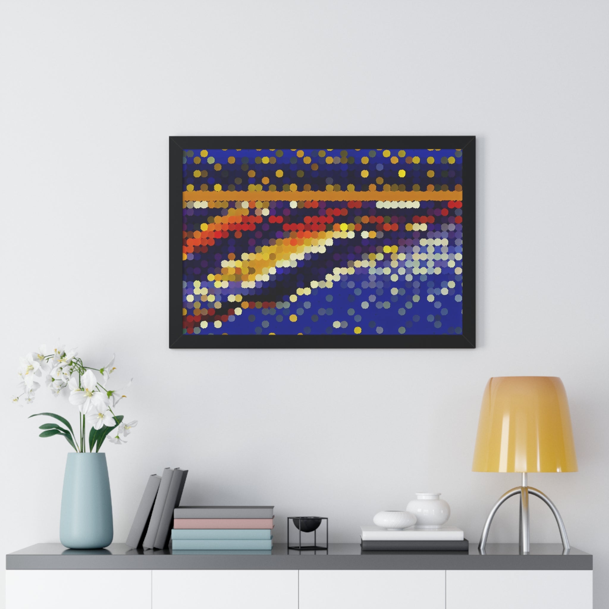 Ethereal Dots in Motion | Framed Print