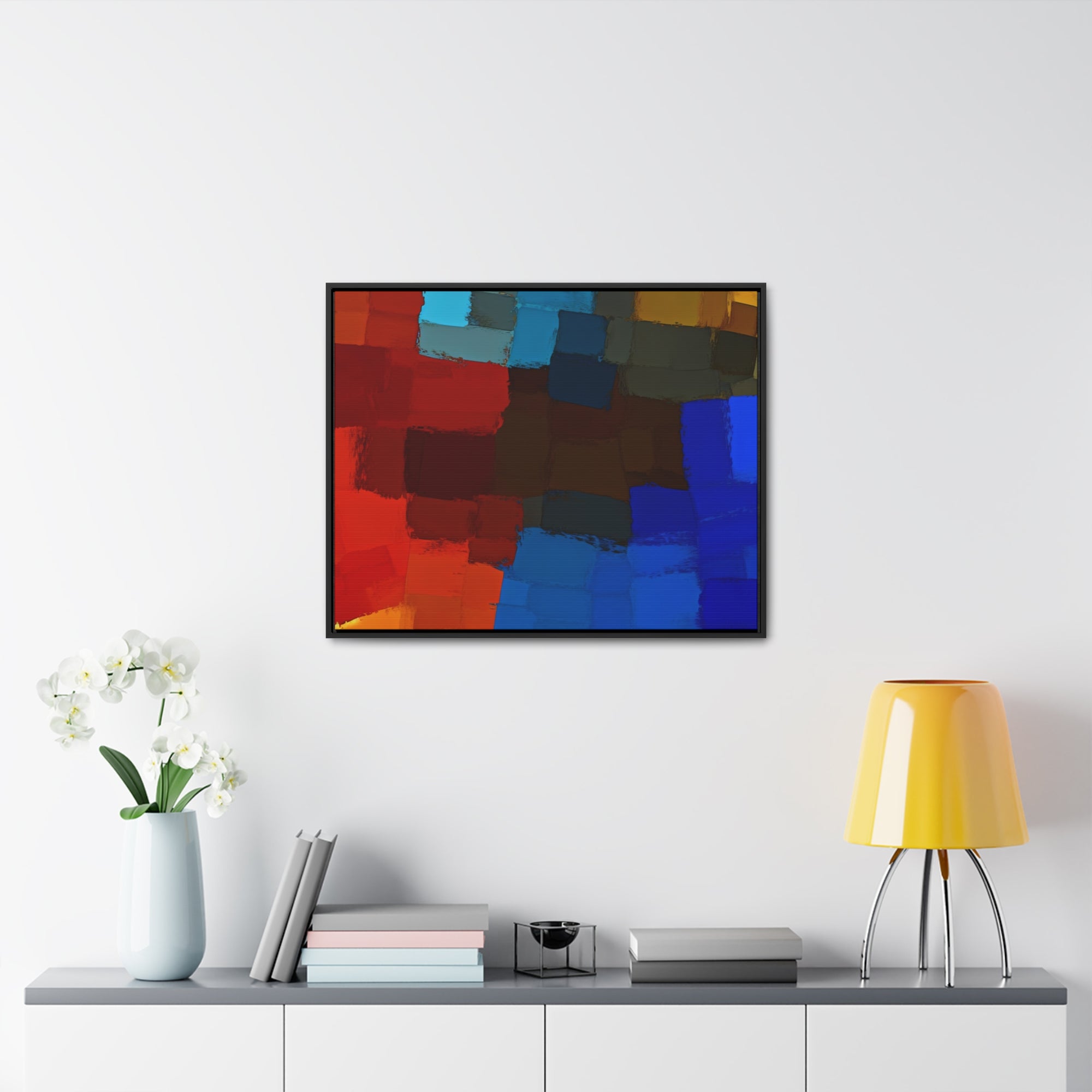 Chromatic Interplay and Duet | Framed Canvas