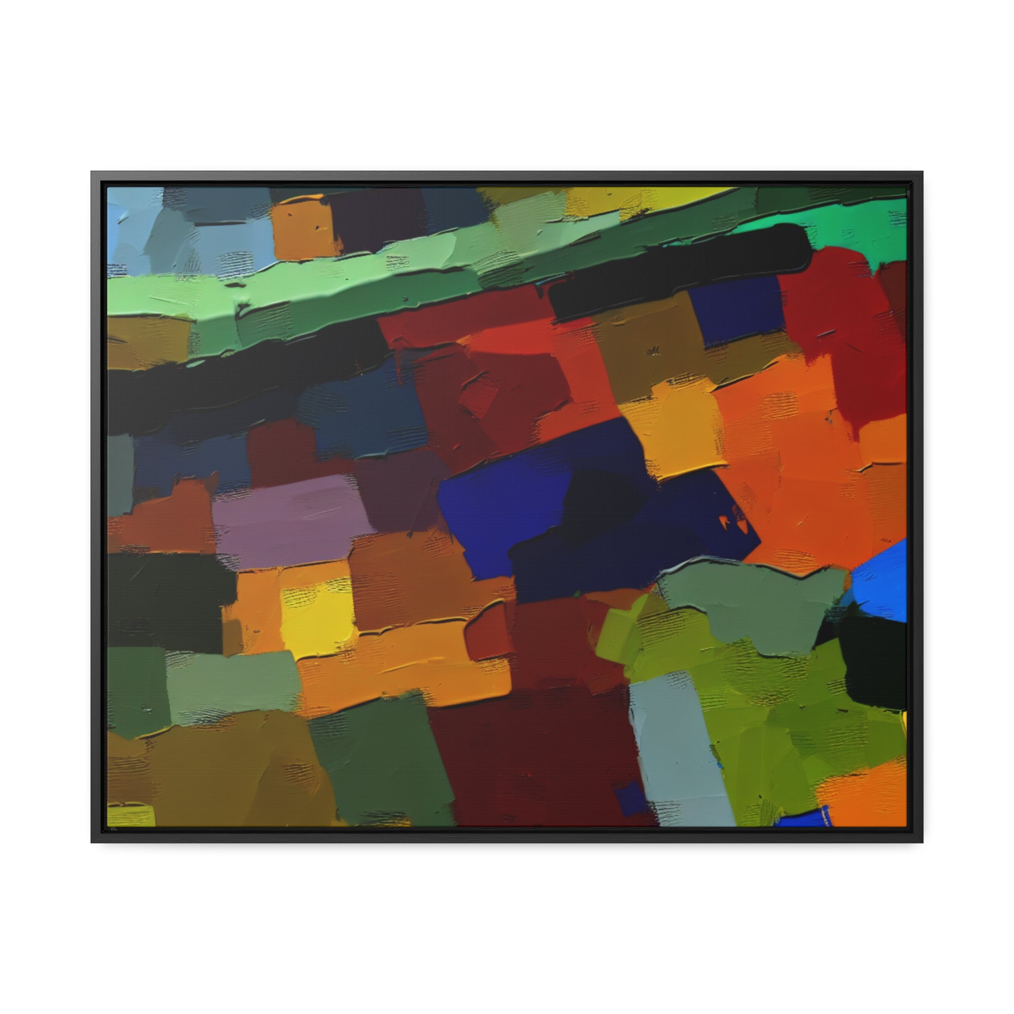 Chromatic Drift and Depth | Framed Canvas