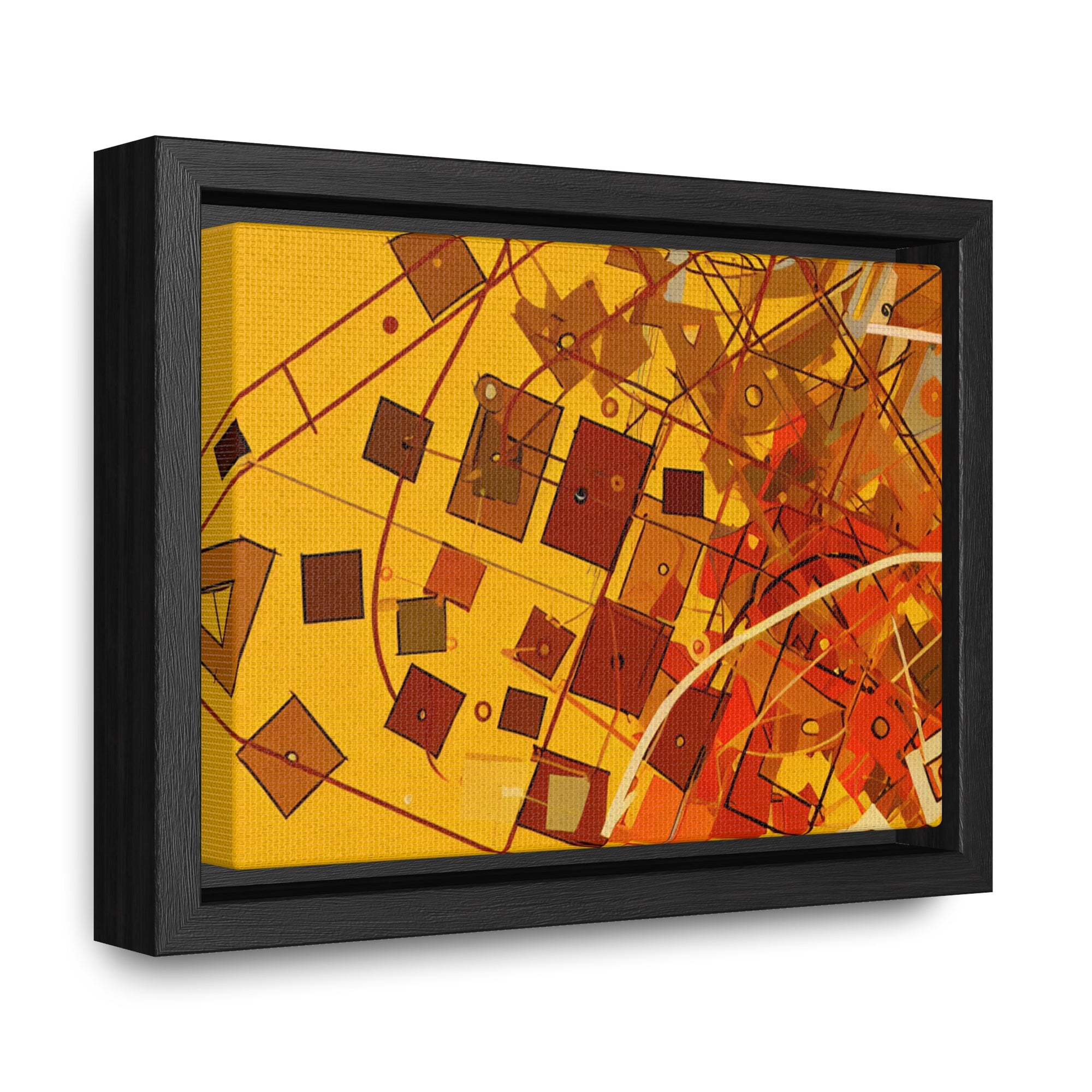 Vibrant Geometry Dance | Framed Canvas