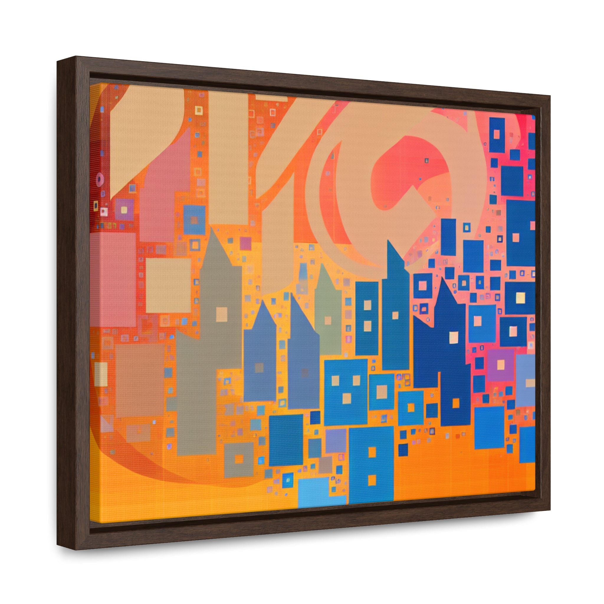 Metropolis in Motion | Framed Canvas