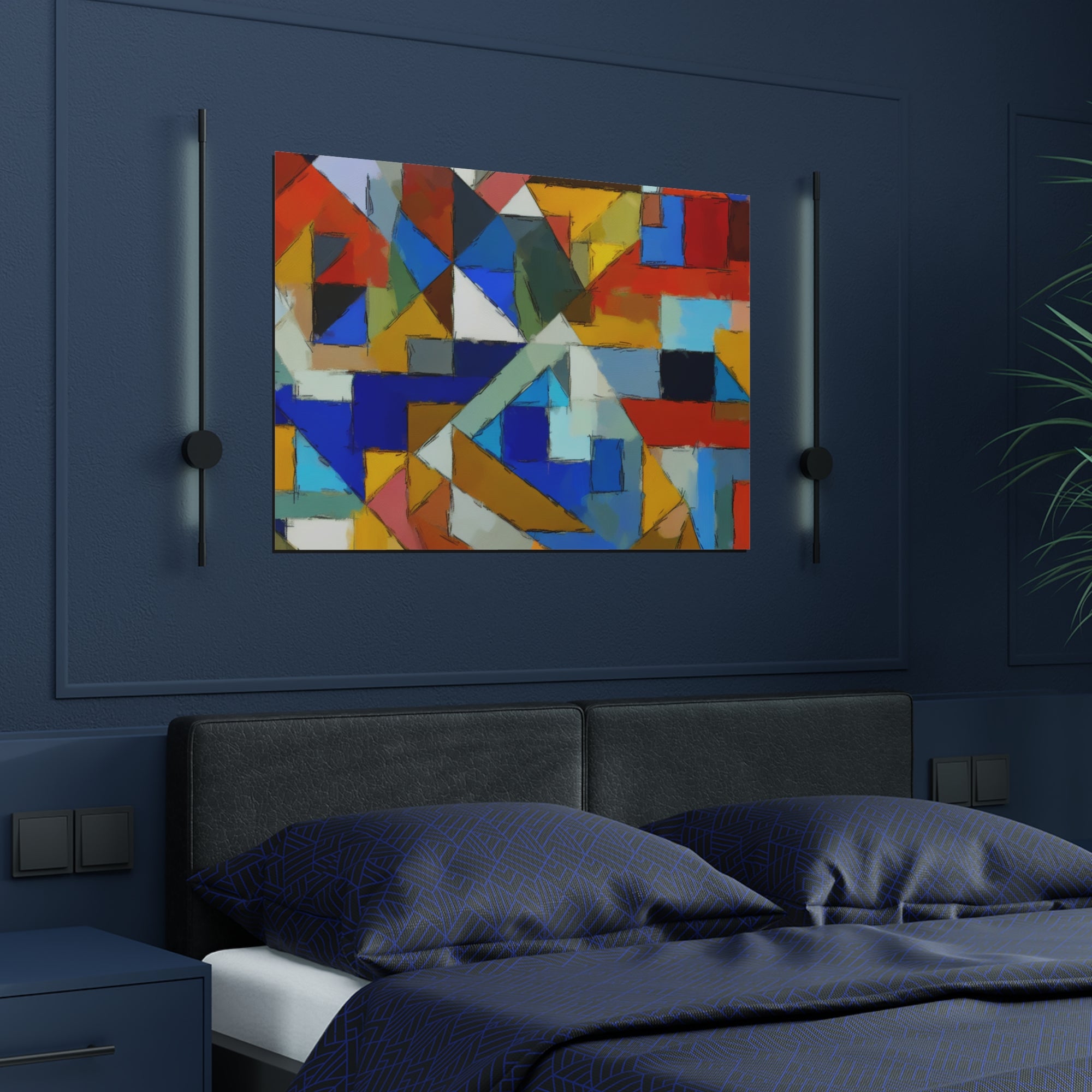 Geometric Pulse and Color | Satin Print