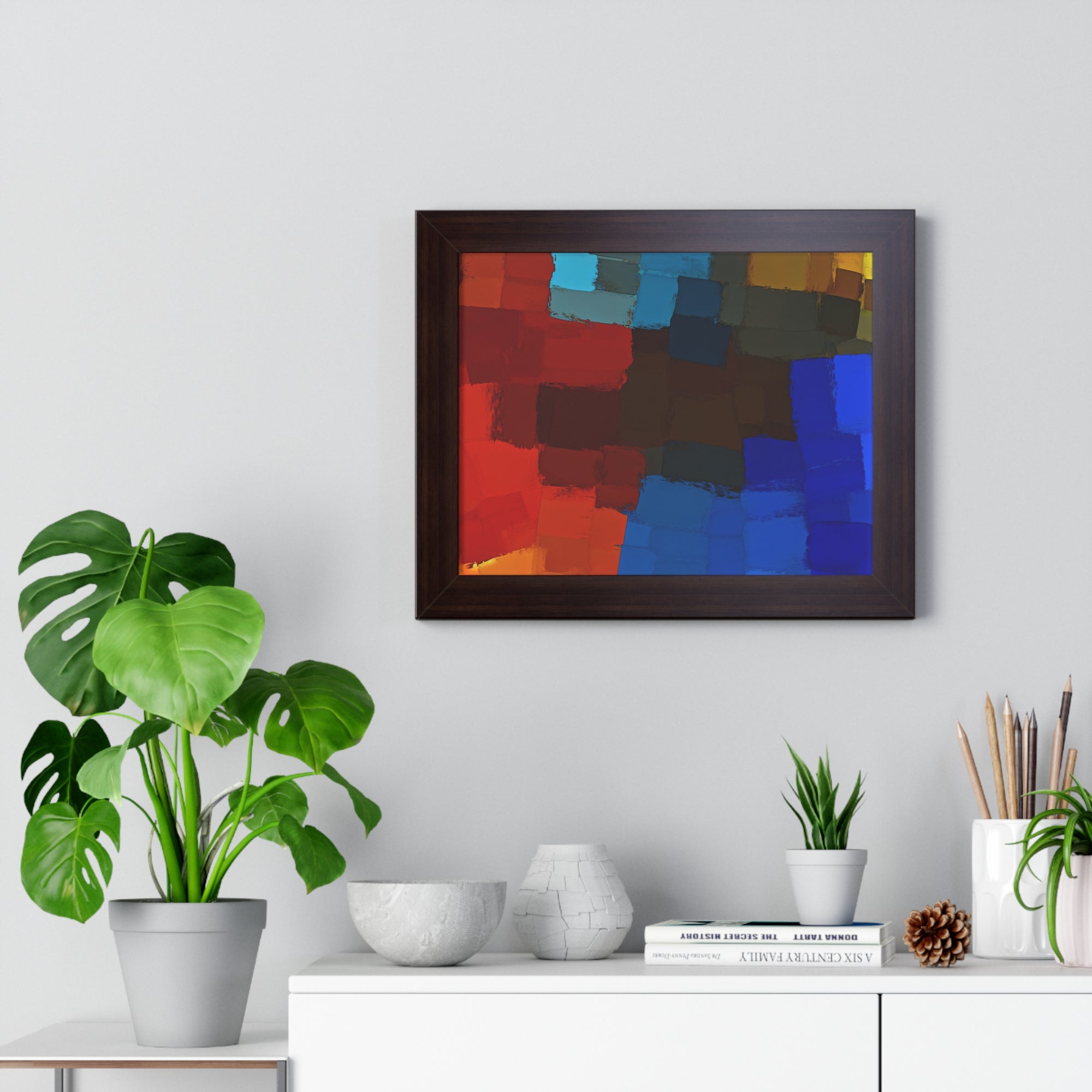 Chromatic Interplay and Duet | Framed Print