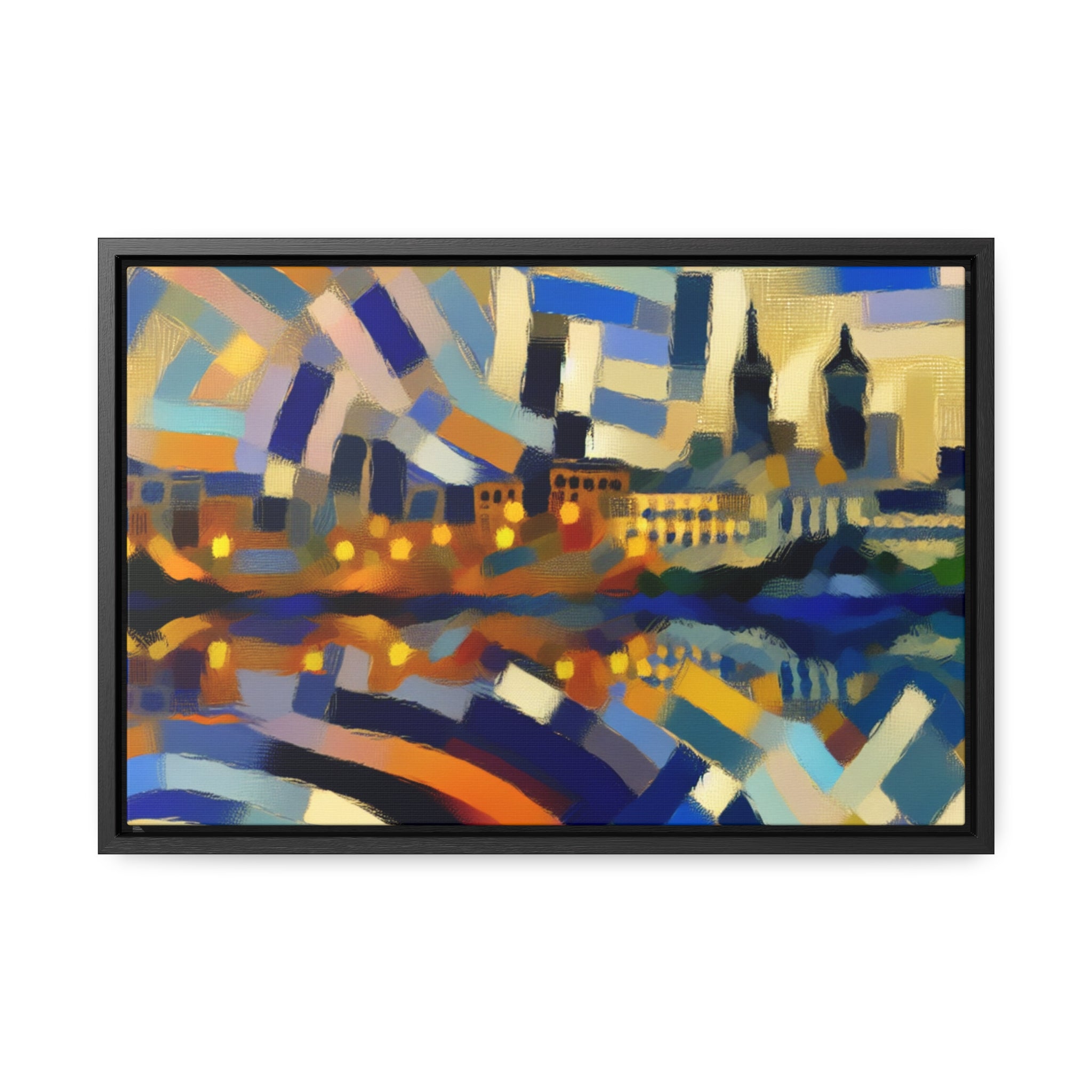 Urban Mirage and Flow | Framed Canvas