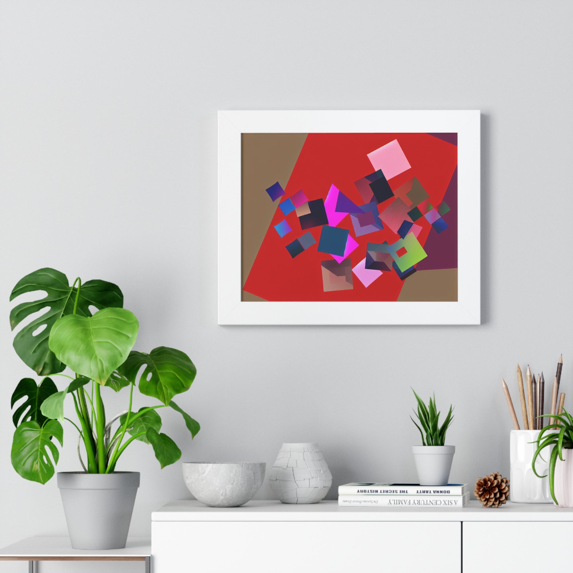 Vibrant Square Serenade | Framed Print