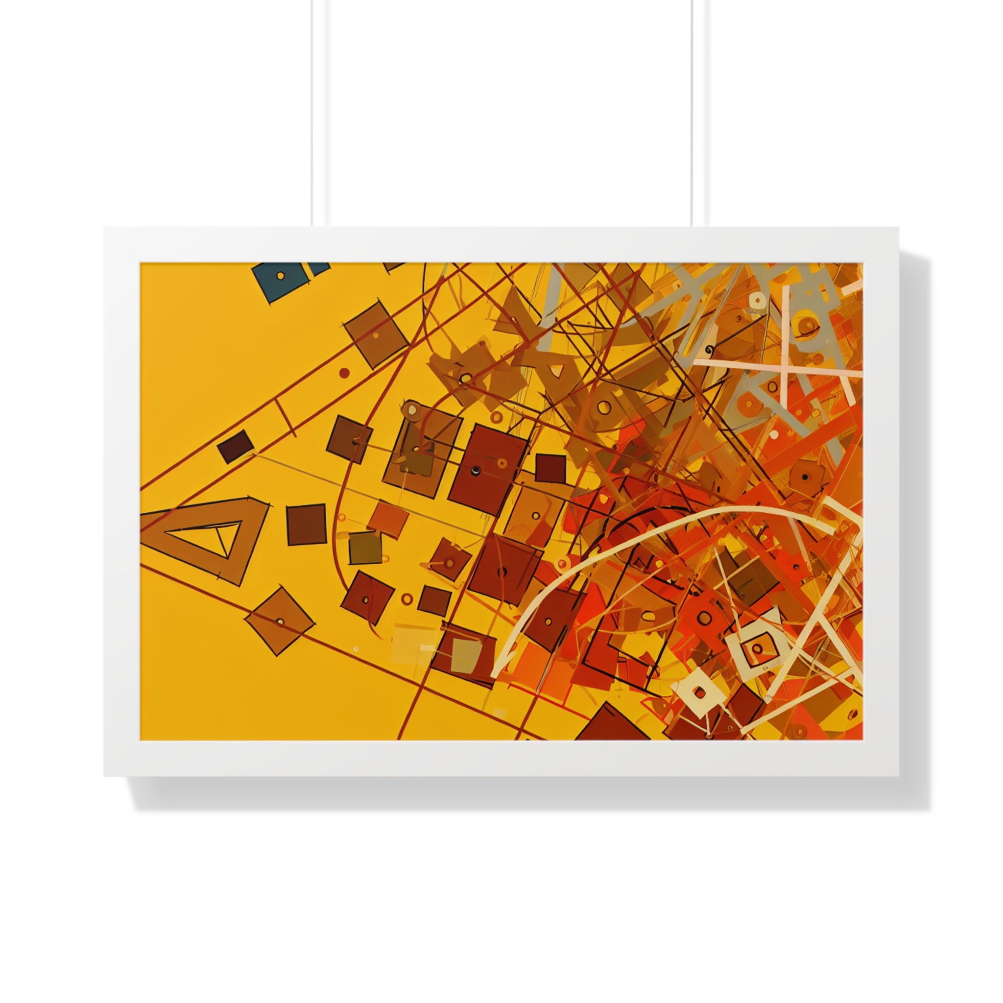 Vibrant Geometry Dance | Framed Print