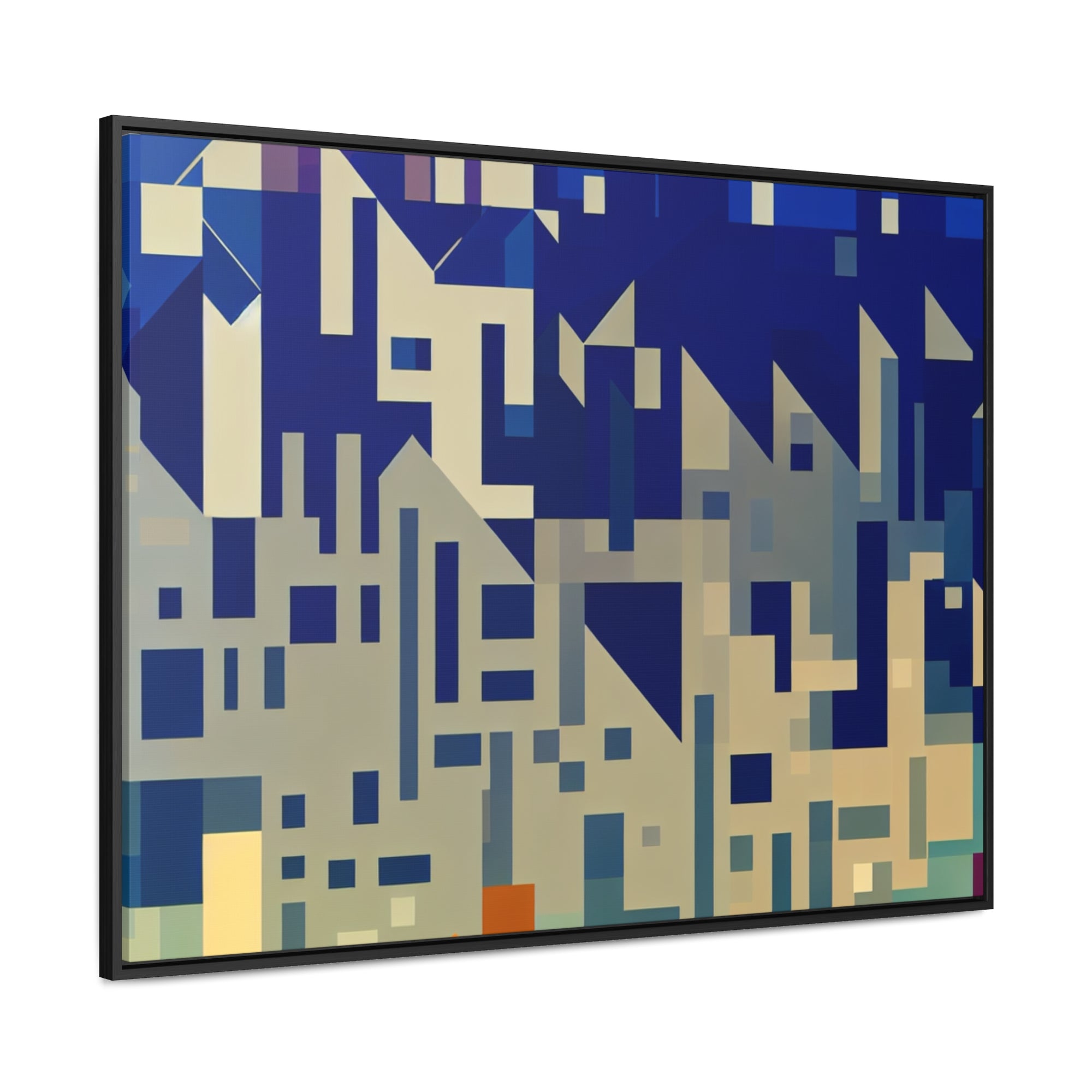 Urban Echoes and Silhouettes | Framed Canvas