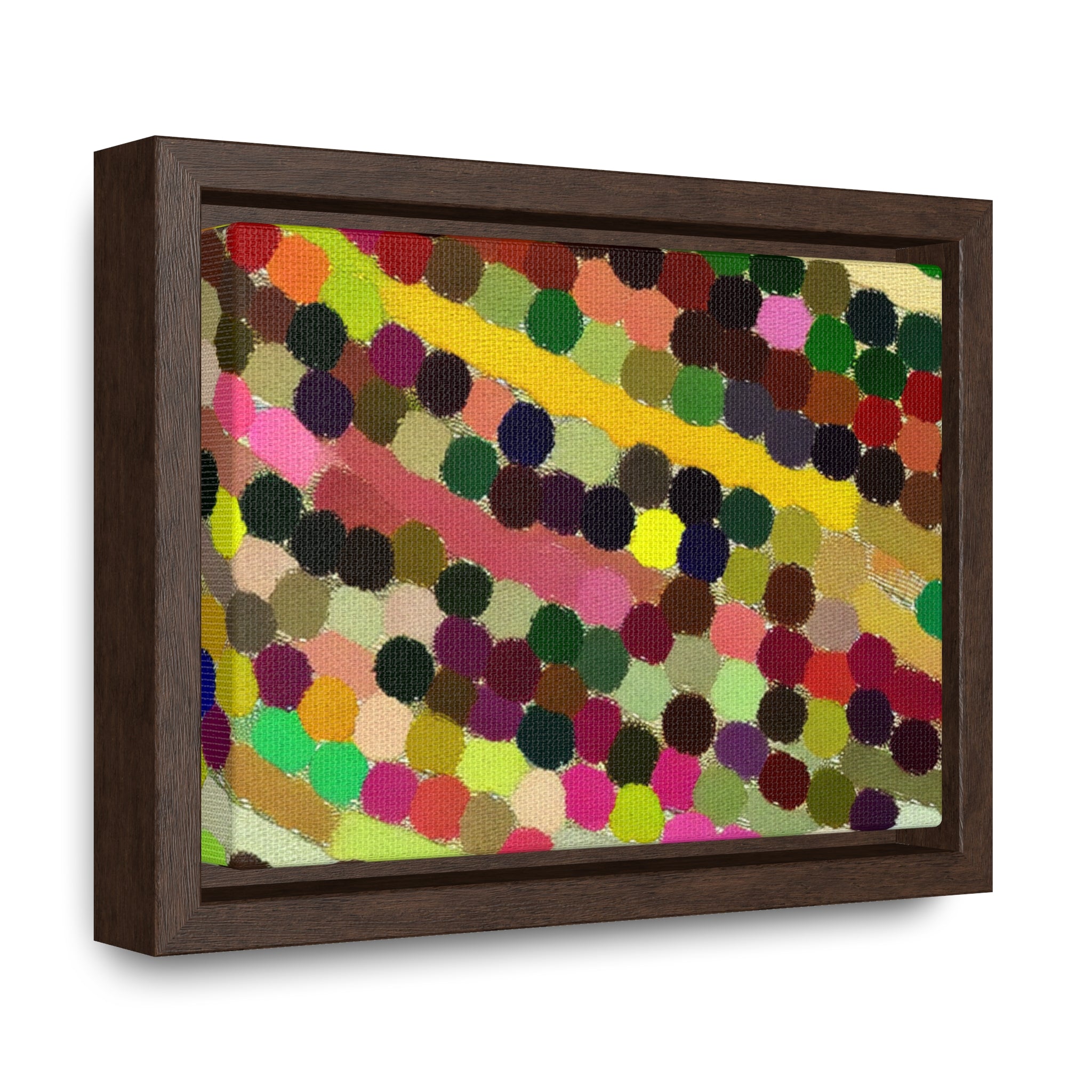 Ebullient Dot Symphony | Framed Canvas