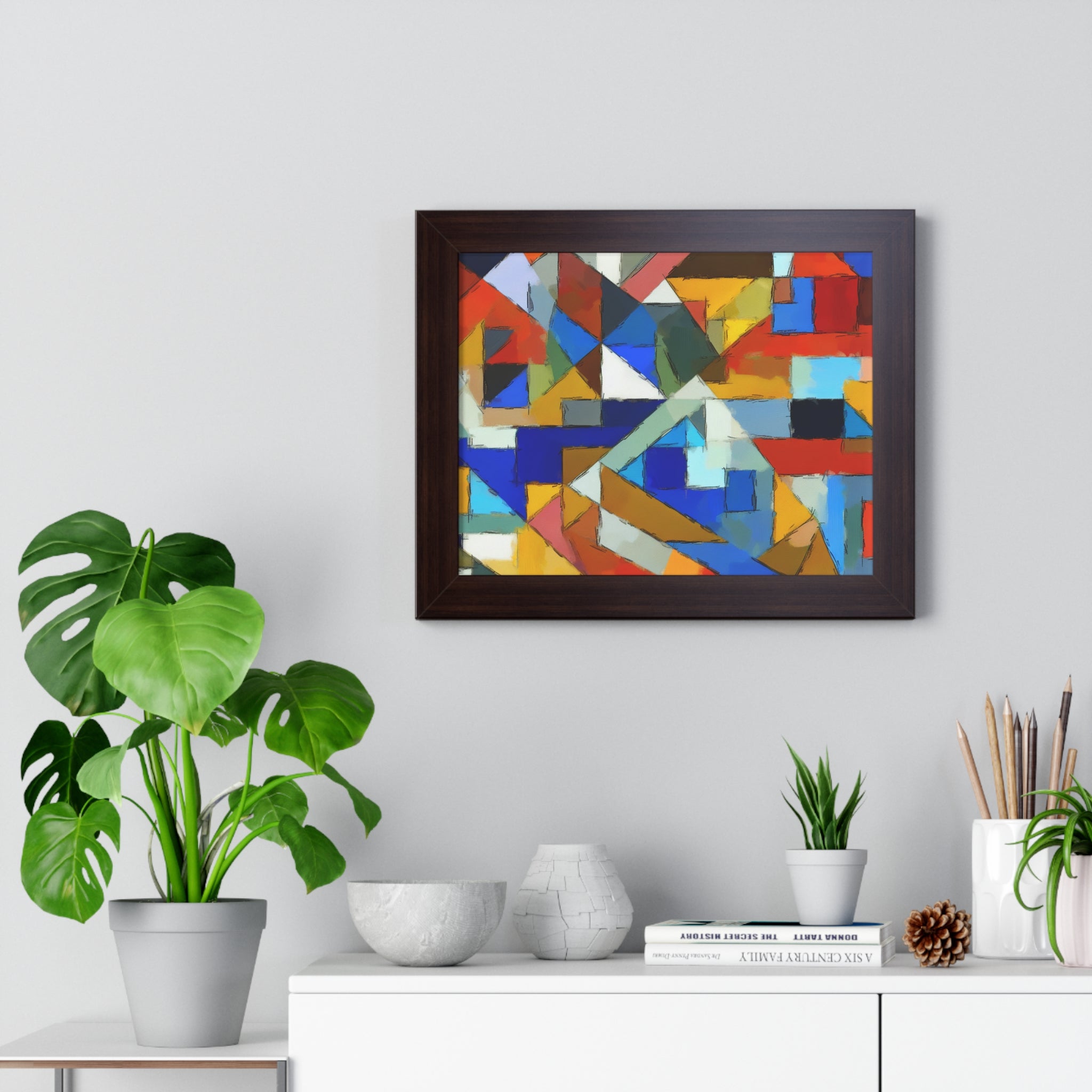 Geometric Pulse and Color | Framed Print