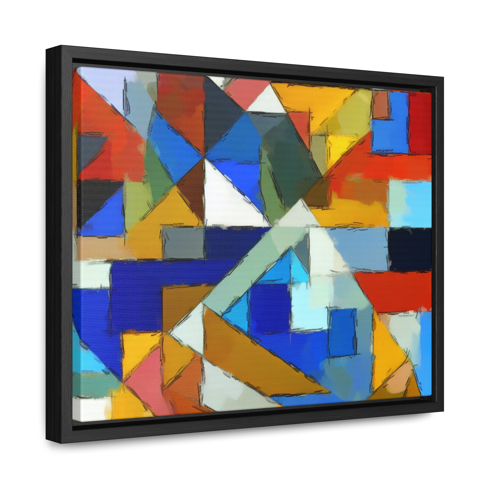 Geometric Pulse and Color | Framed Canvas