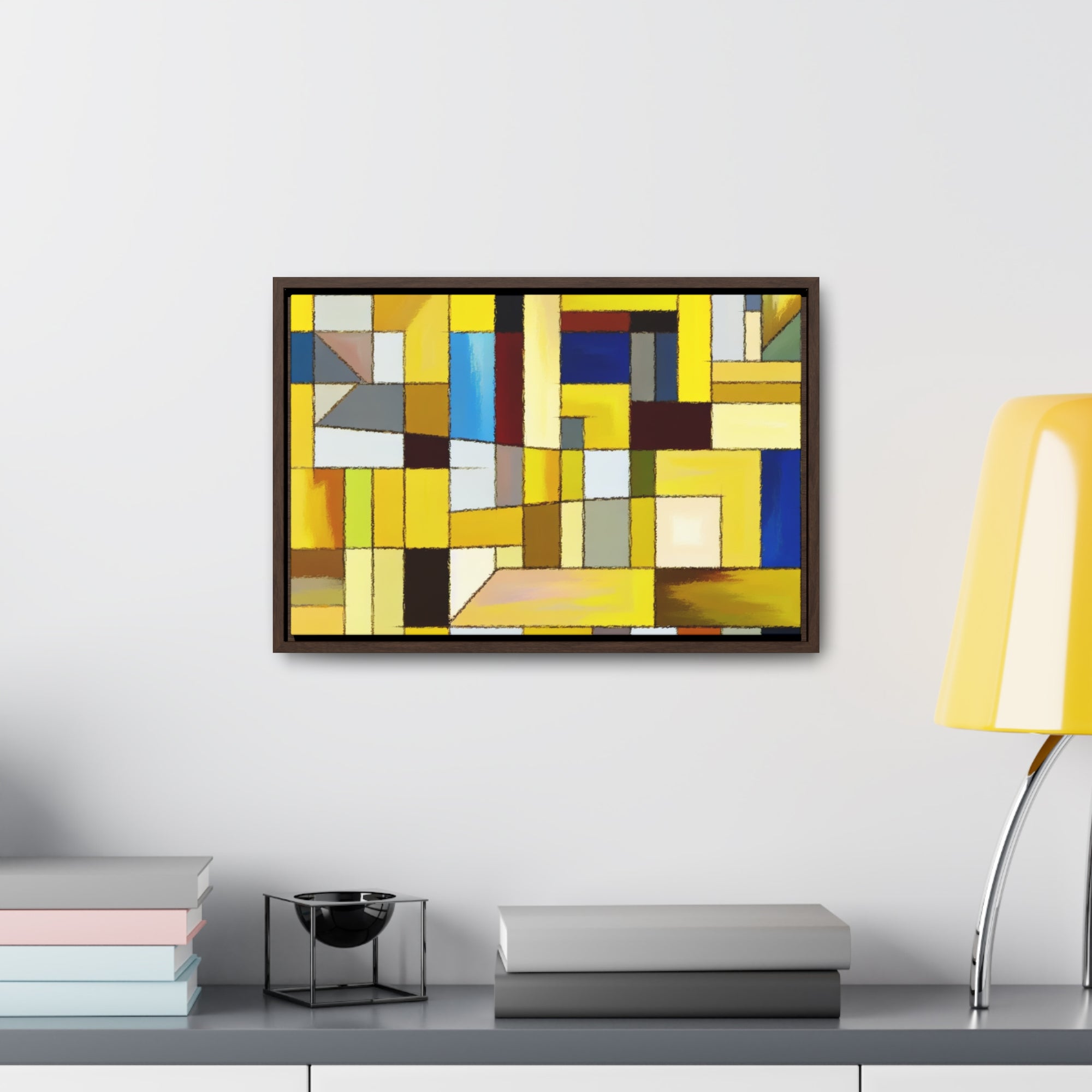 Chromatic Fragments and Light | Framed Canvas