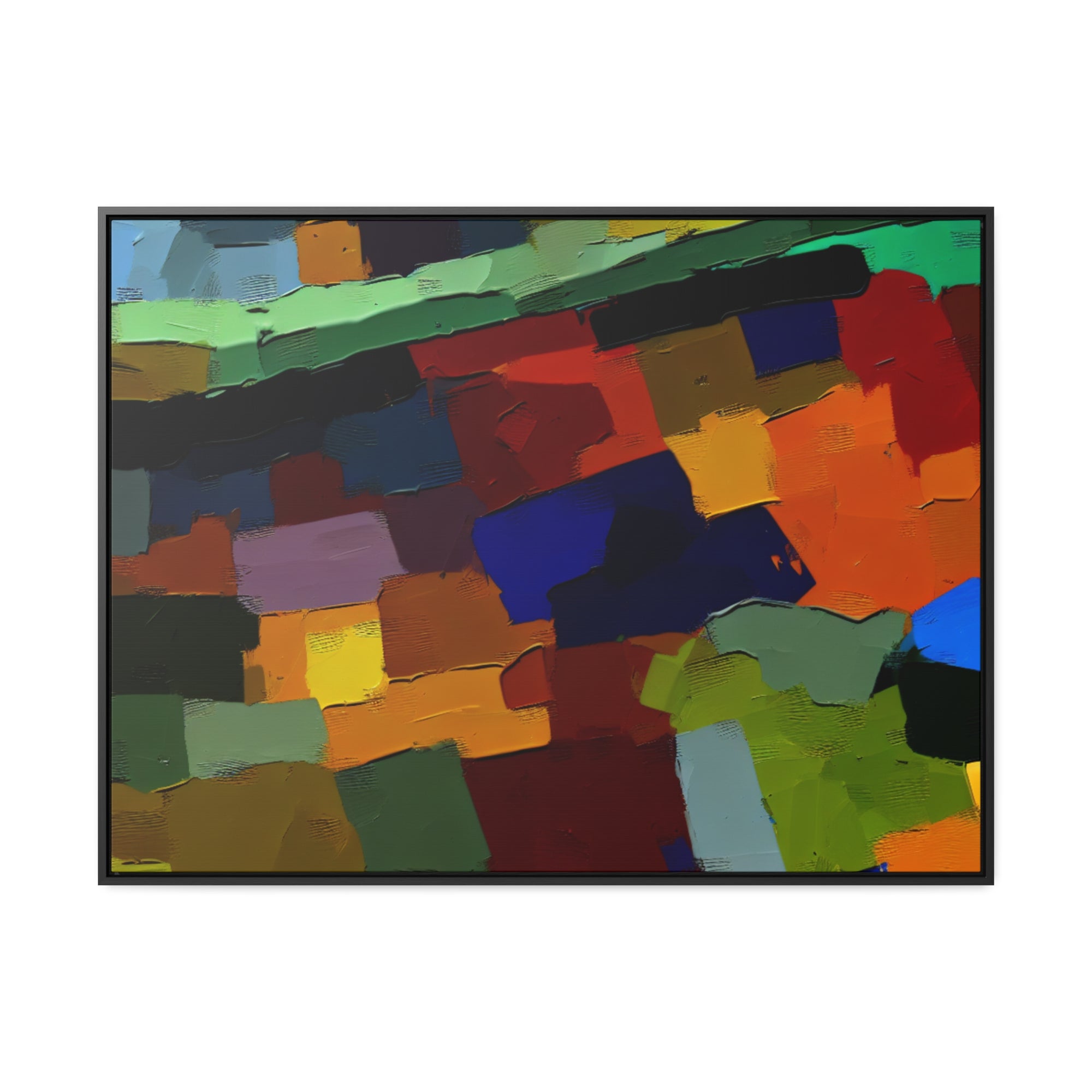 Chromatic Drift and Depth | Framed Canvas