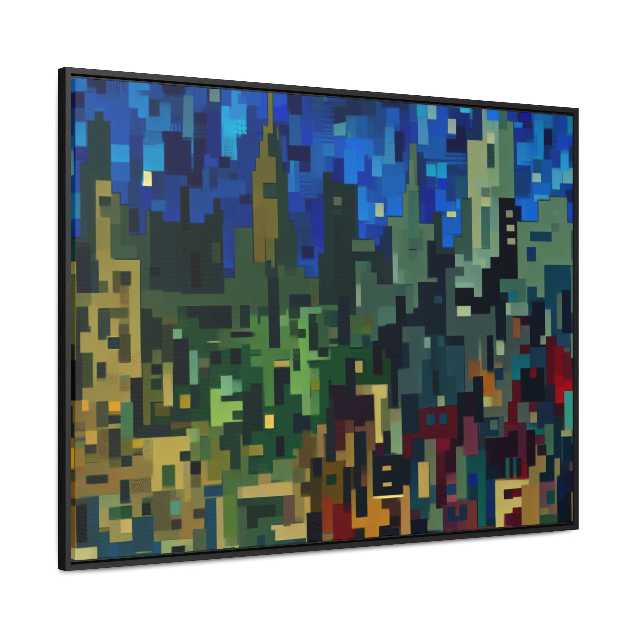 Metalline Urban Reverie | Framed Canvas