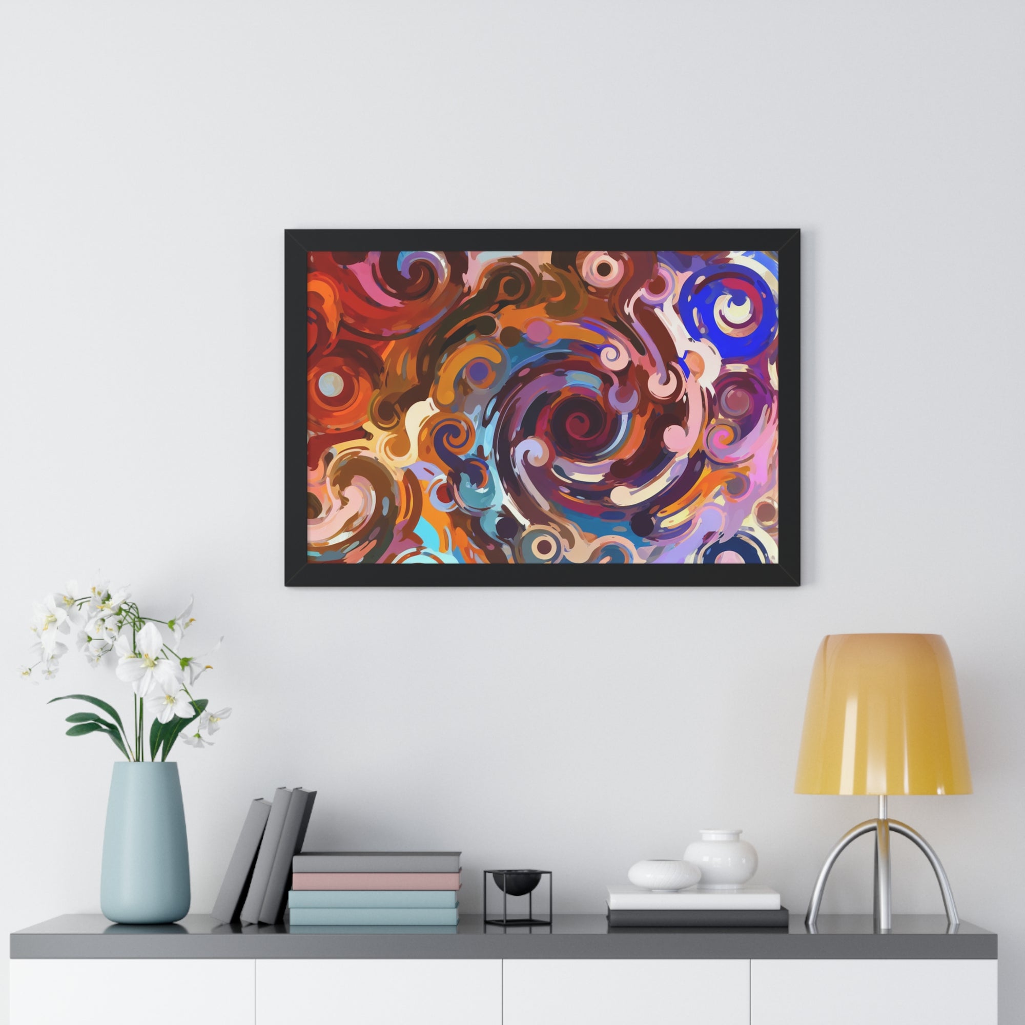 Elysian Whirls and Splashes | Framed Print