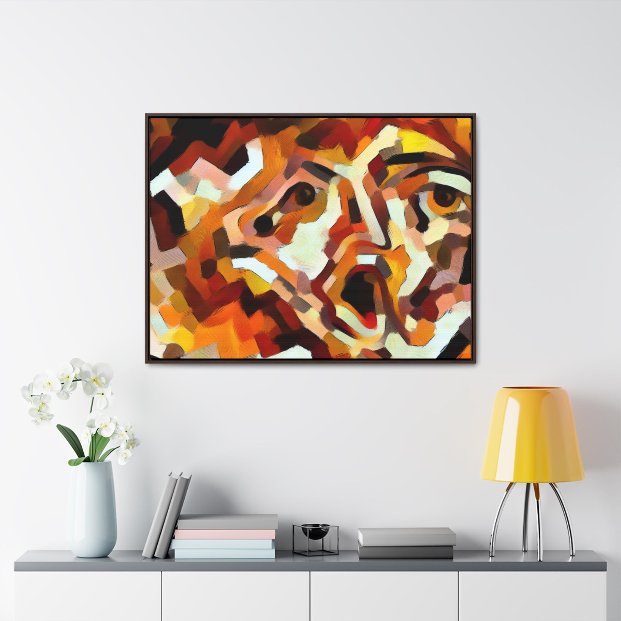 Fiery Unraveling and Dread | Framed Canvas