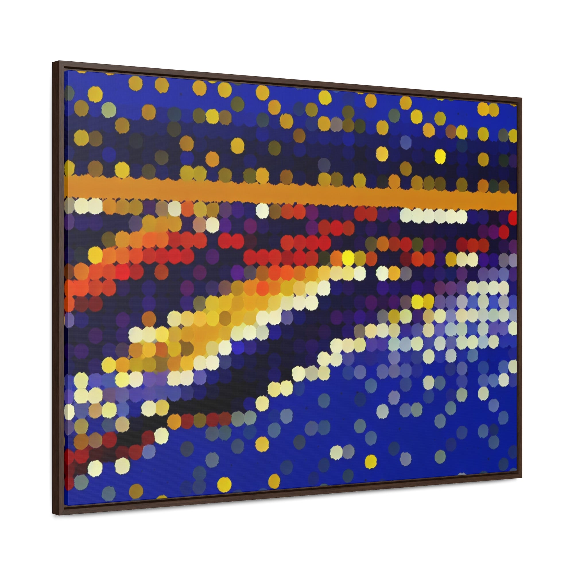 Ethereal Dots in Motion | Framed Canvas