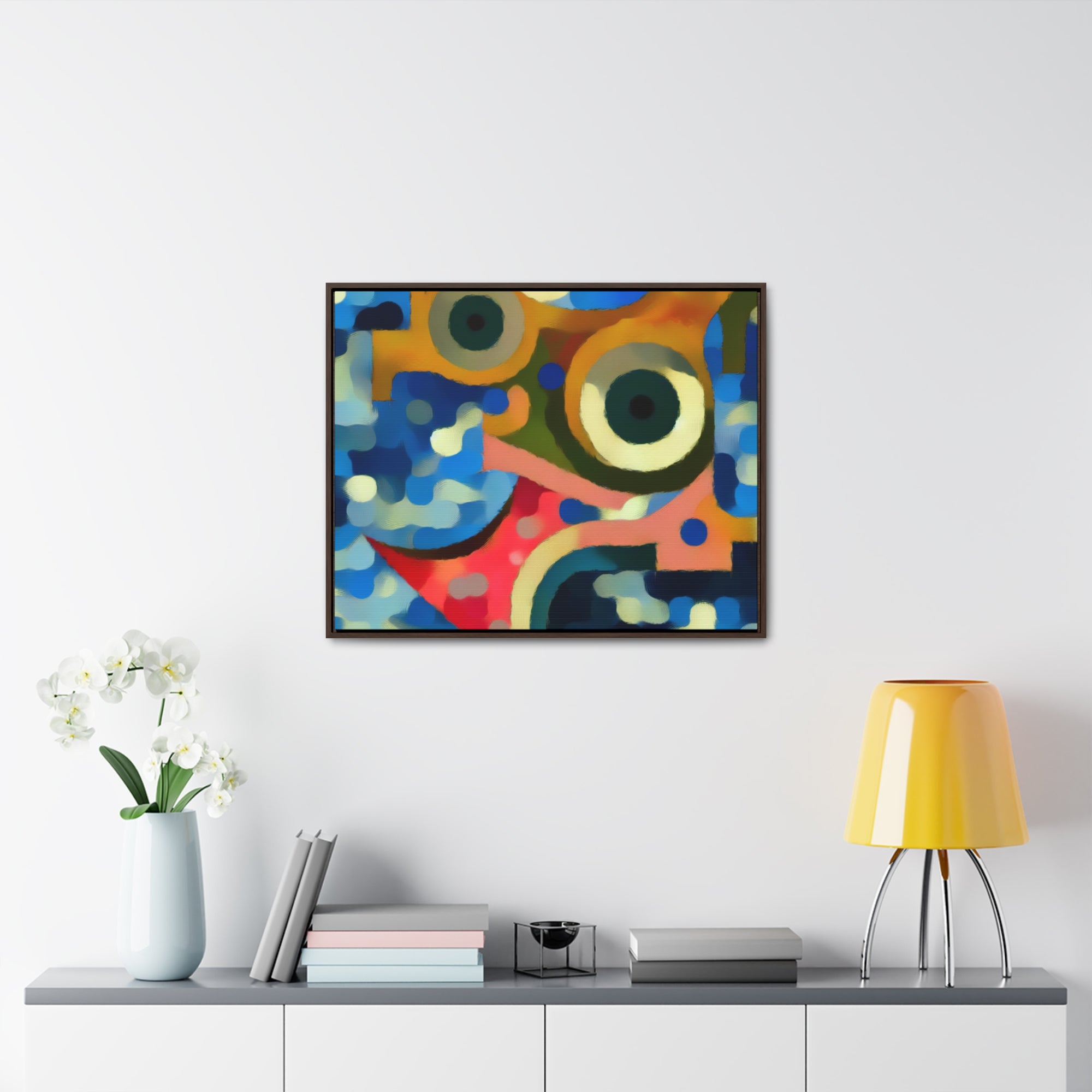 Oceanic Whispers and Kaleidoscope Dreams | Framed Canvas