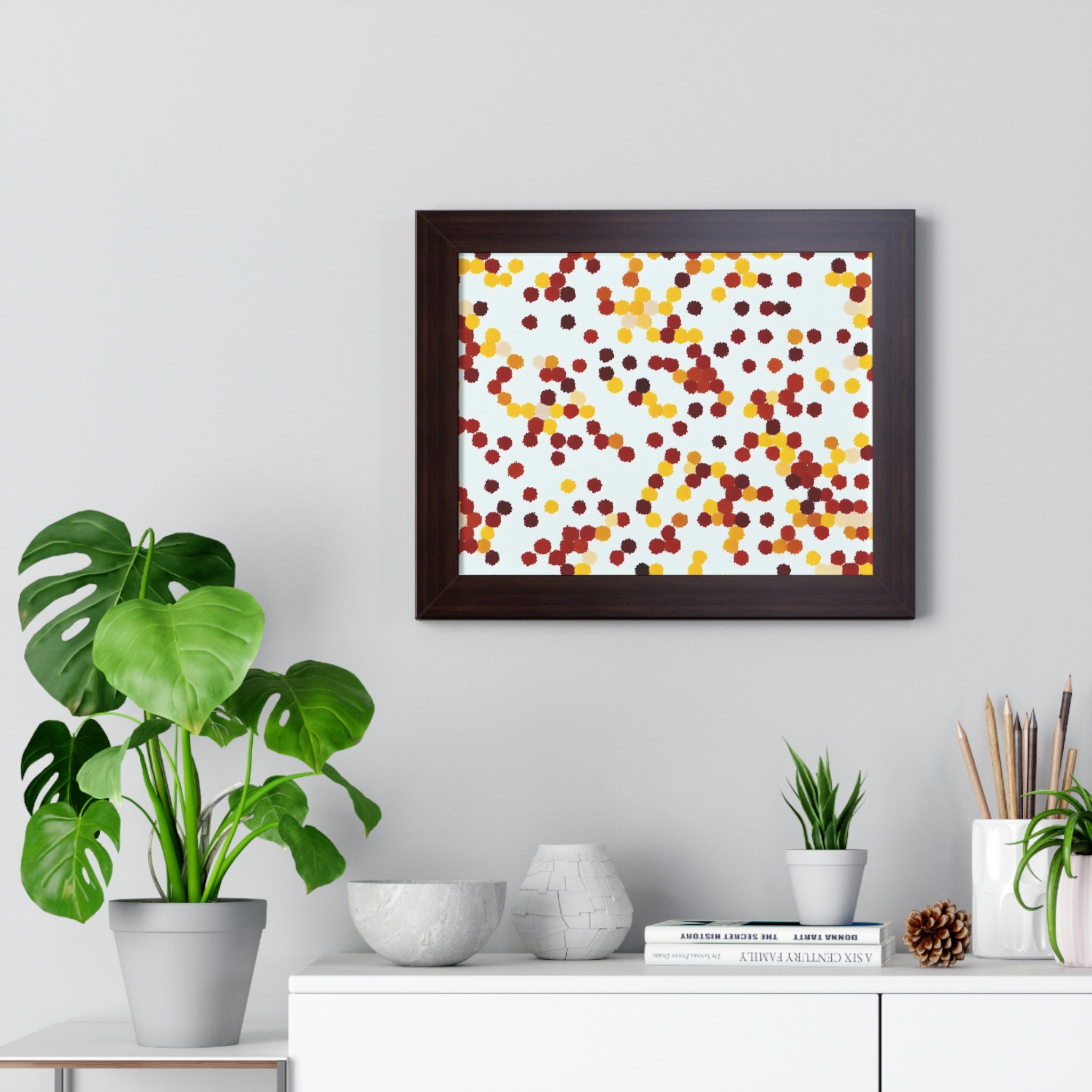 Ebullient Dots of Harmony | Framed Print